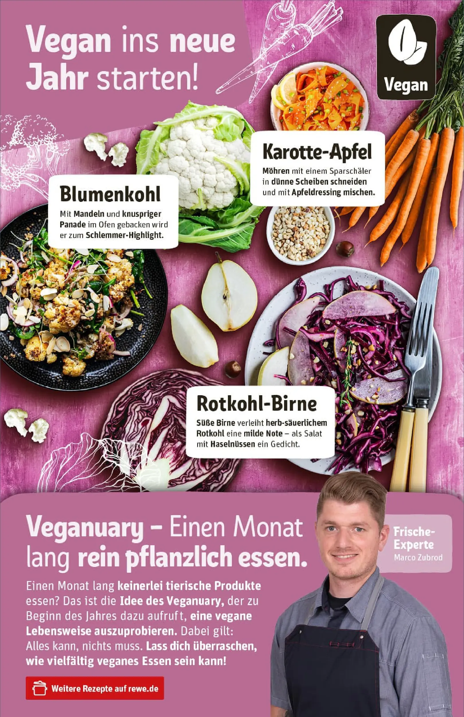 REWE Prospekt ab 29.12.2025 zum Blättern » Angebote | Seite: 15 | Produkte: Ofen, Rotkohl, Mohren, Salat