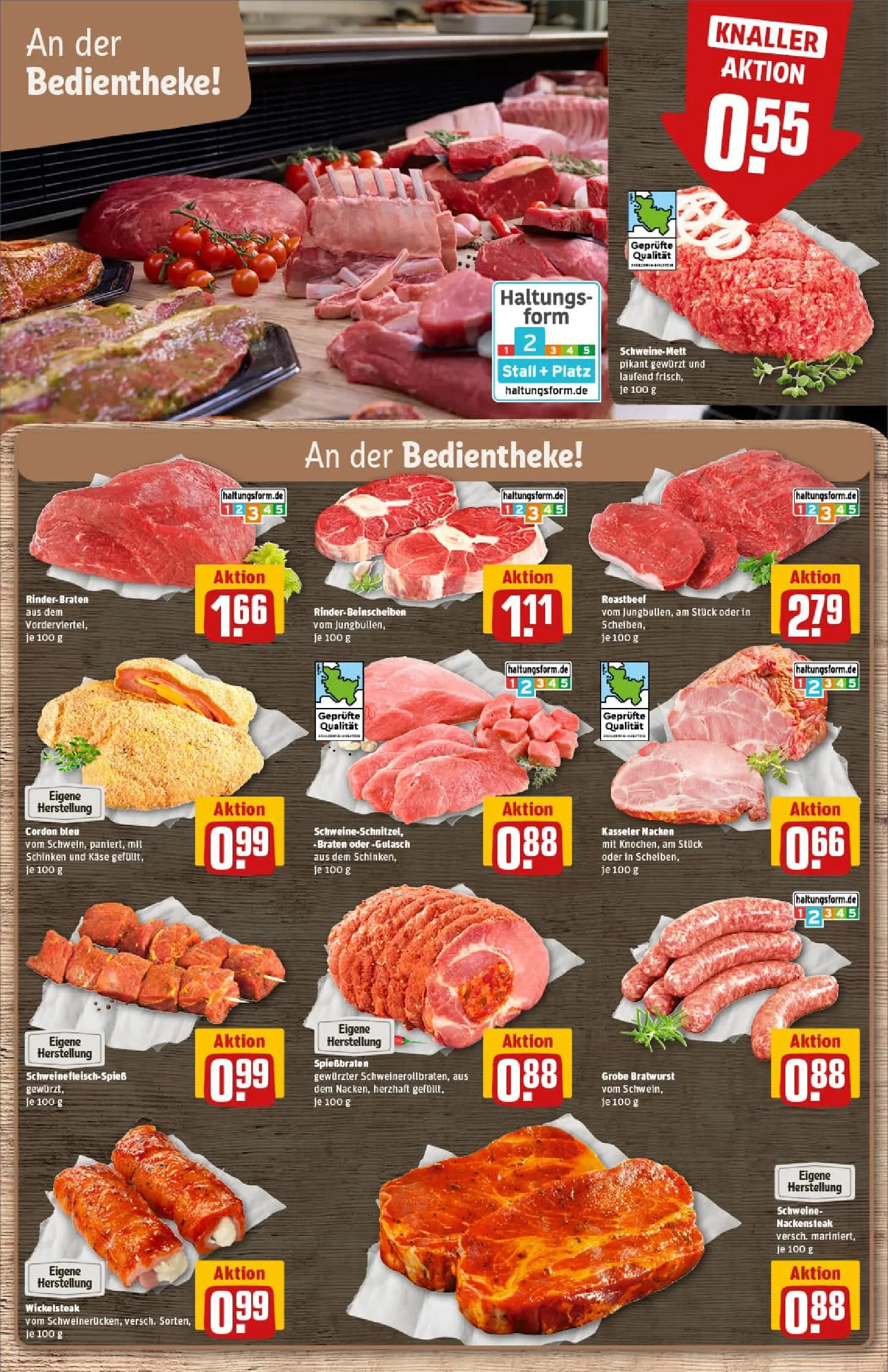 REWE Prospekt ab 29.12.2025 zum Blättern » Angebote | Seite: 9 | Produkte: Rinderbraten, Käse, Kasseler nacken, Schinken