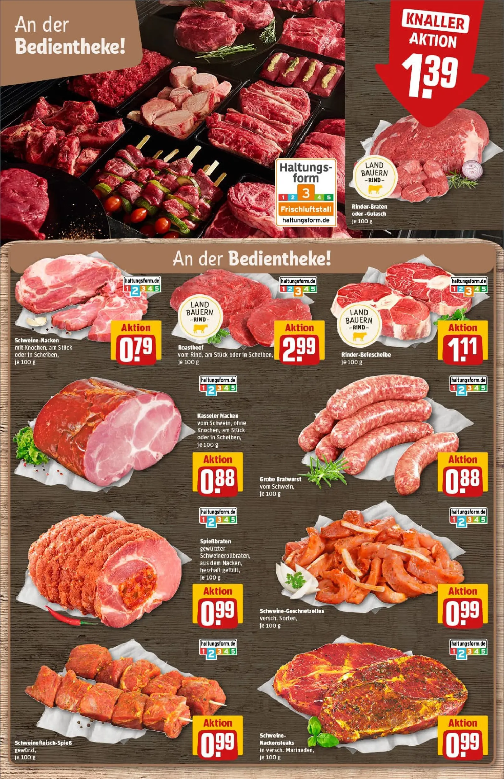 REWE Prospekt ab 29.12.2025 zum Blättern » Angebote | Seite: 9 | Produkte: Rinderbraten, Kasseler nacken, Gulasch, Steak