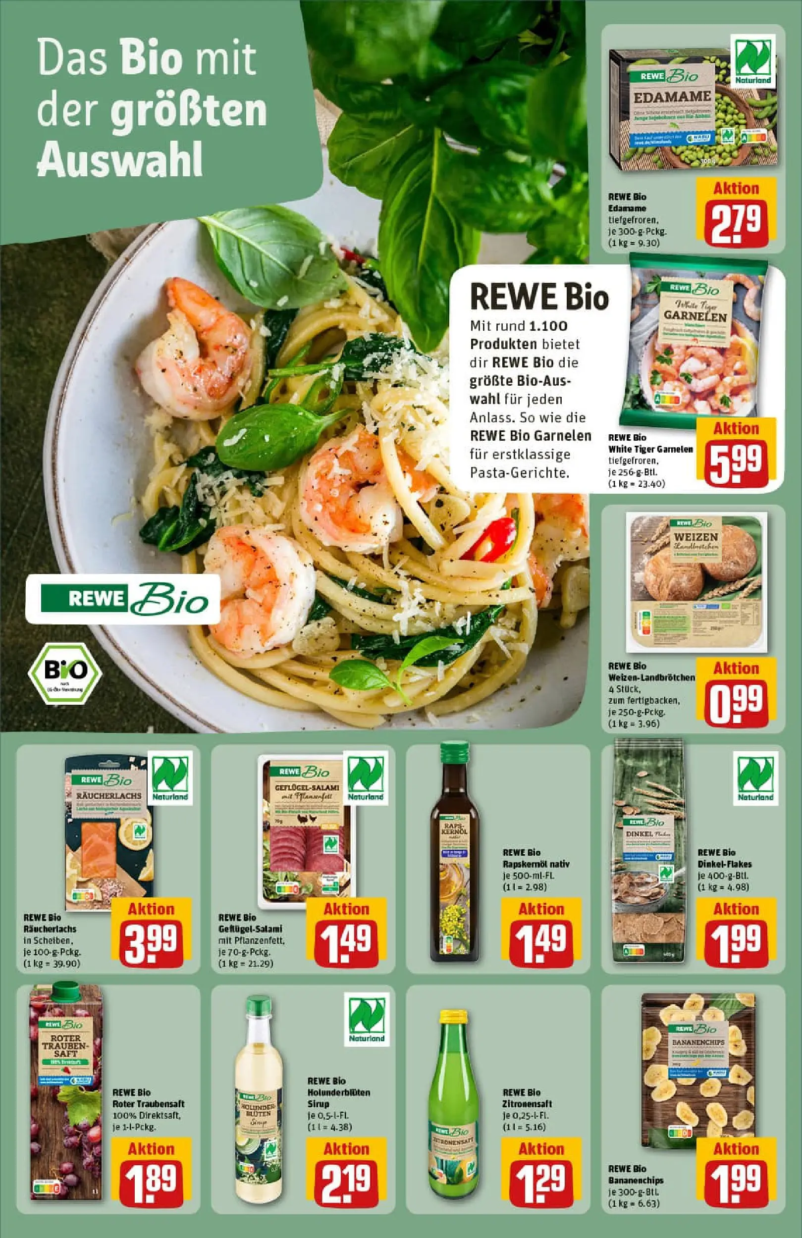 REWE Prospekt ab 29.12.2025 zum Blättern » Angebote | Seite: 14 | Produkte: Garnelen, Sirup, Salami, Chips