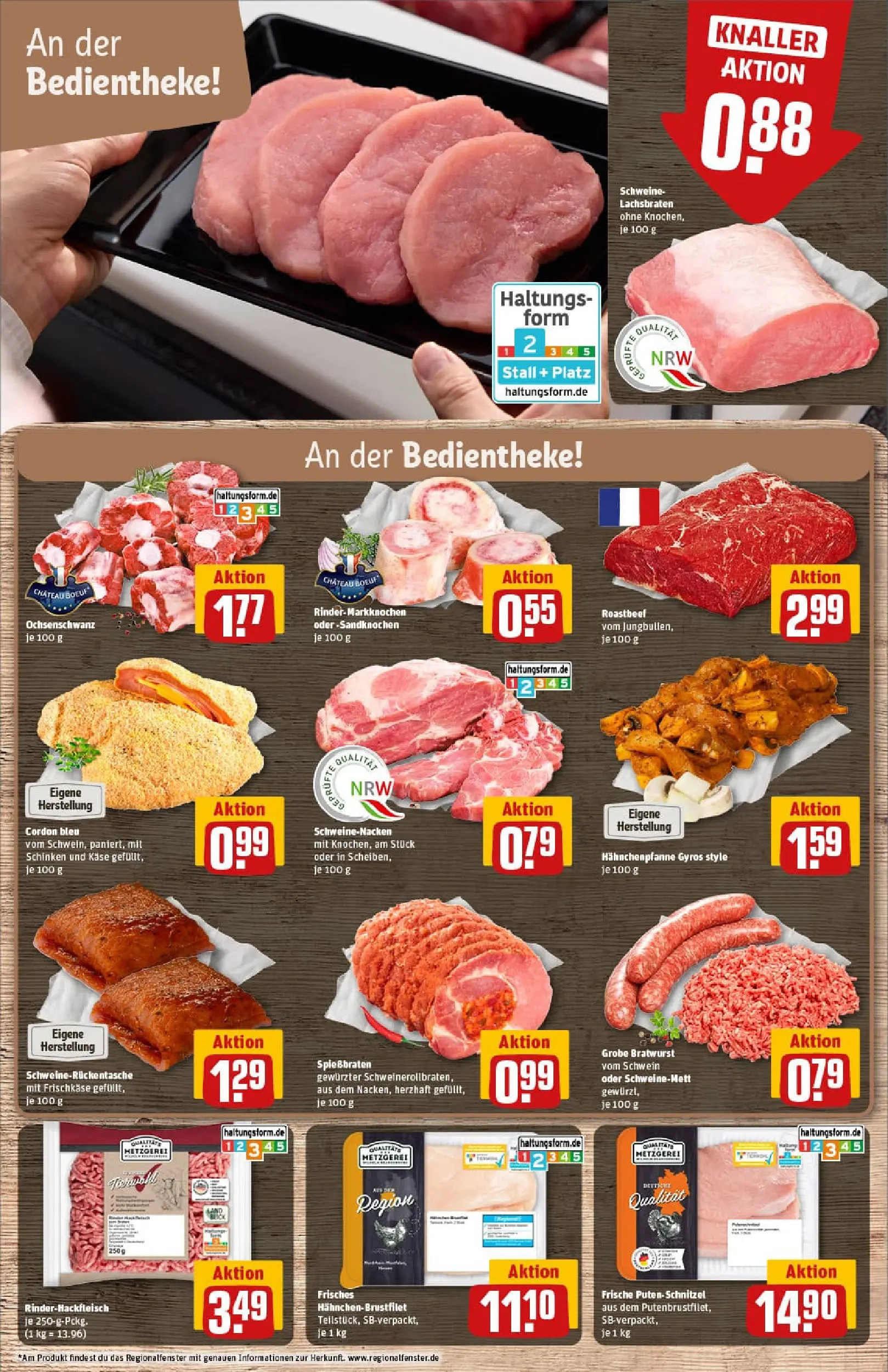 REWE Prospekt ab 29.12.2025 zum Blättern » Angebote | Seite: 8 | Produkte: Bratwurst, Schweinenacken, Gyros, Schinken