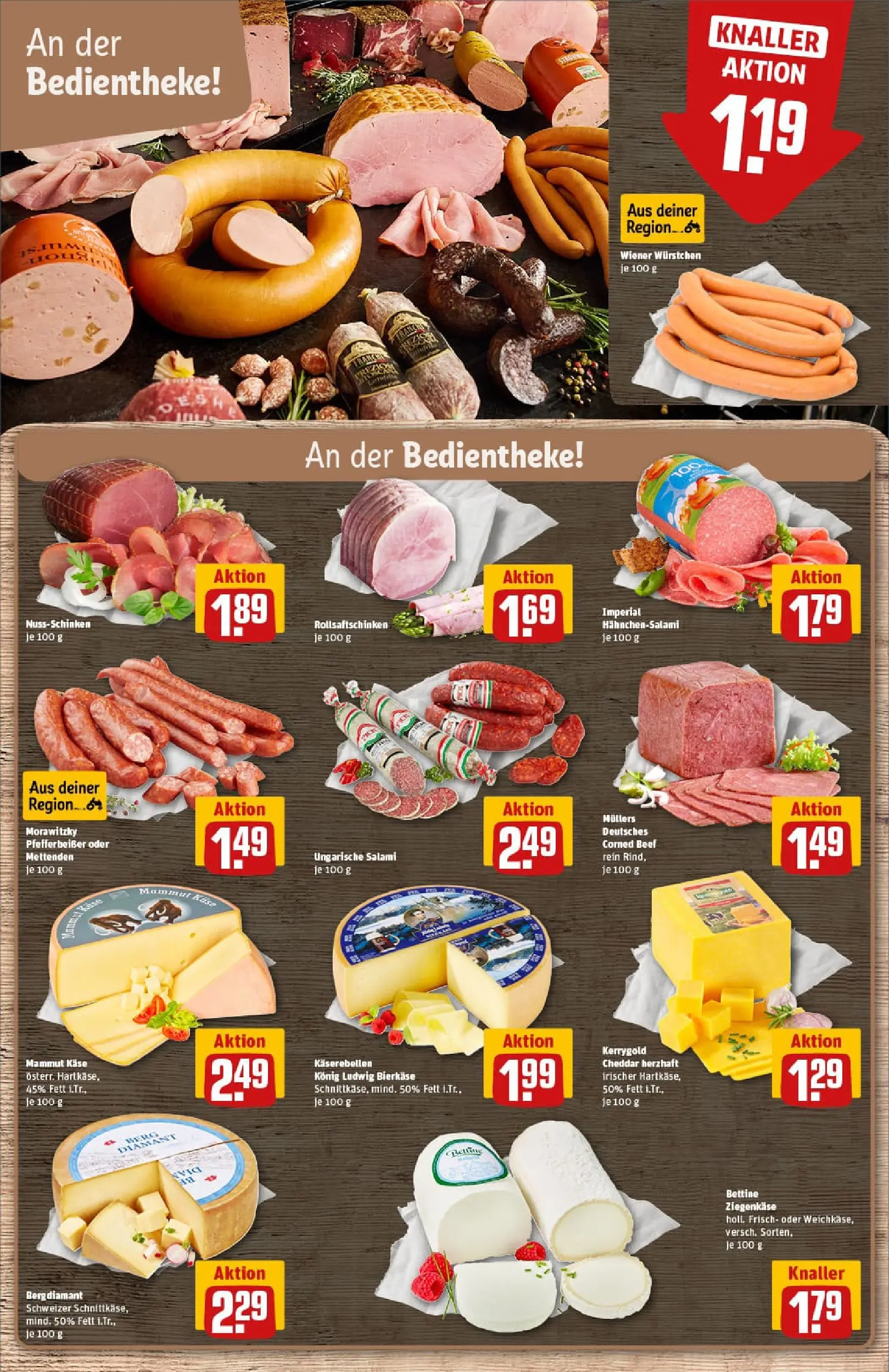 REWE Prospekt ab 29.12.2025 zum Blättern » Angebote | Seite: 10 | Produkte: Ziegenkäse, Pfeffer, Salami, Morawitzky