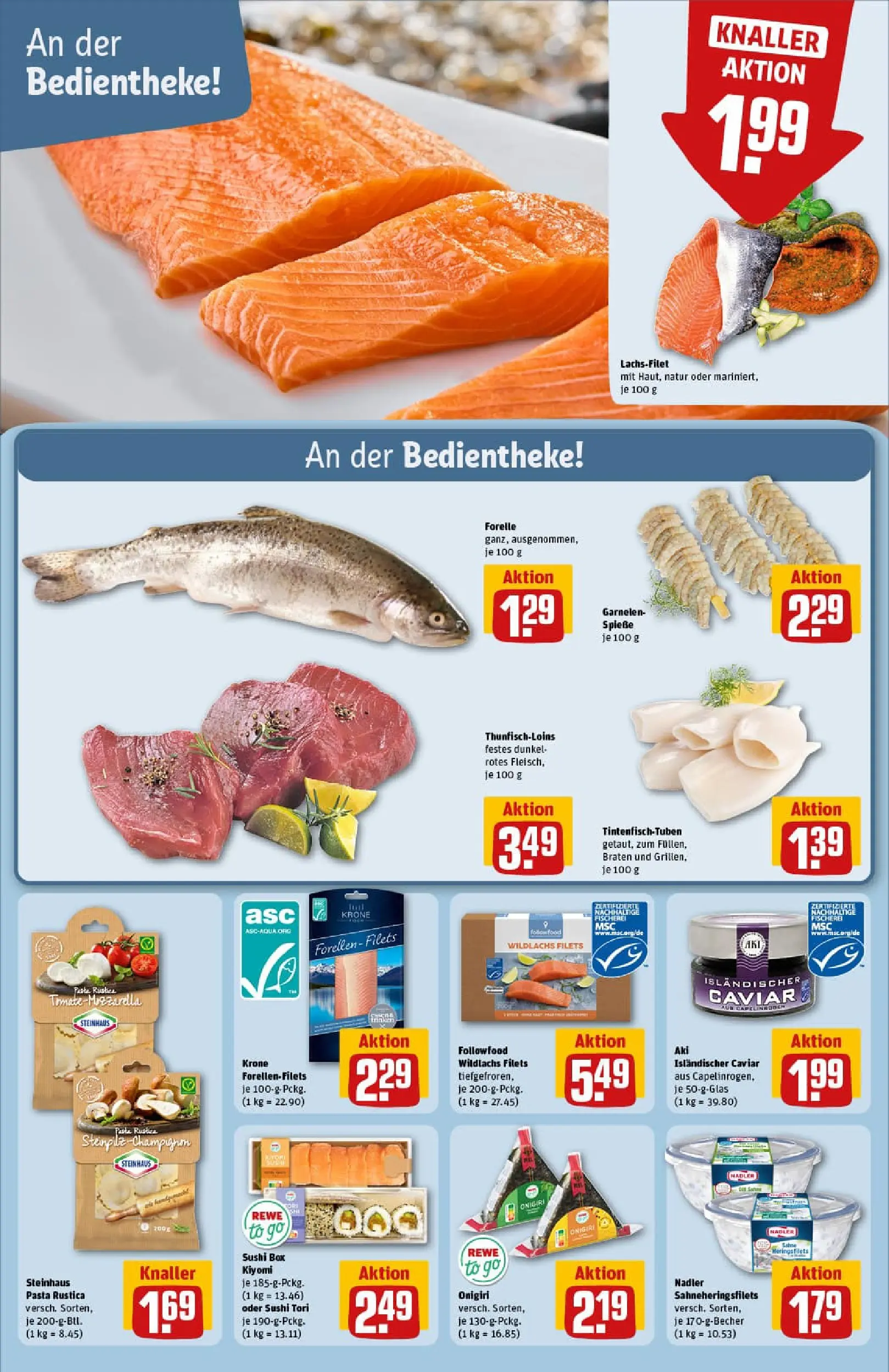 REWE Prospekt ab 29.12.2025 zum Blättern » Angebote | Seite: 12 | Produkte: Box, Spieße, Garnelen, Pasta