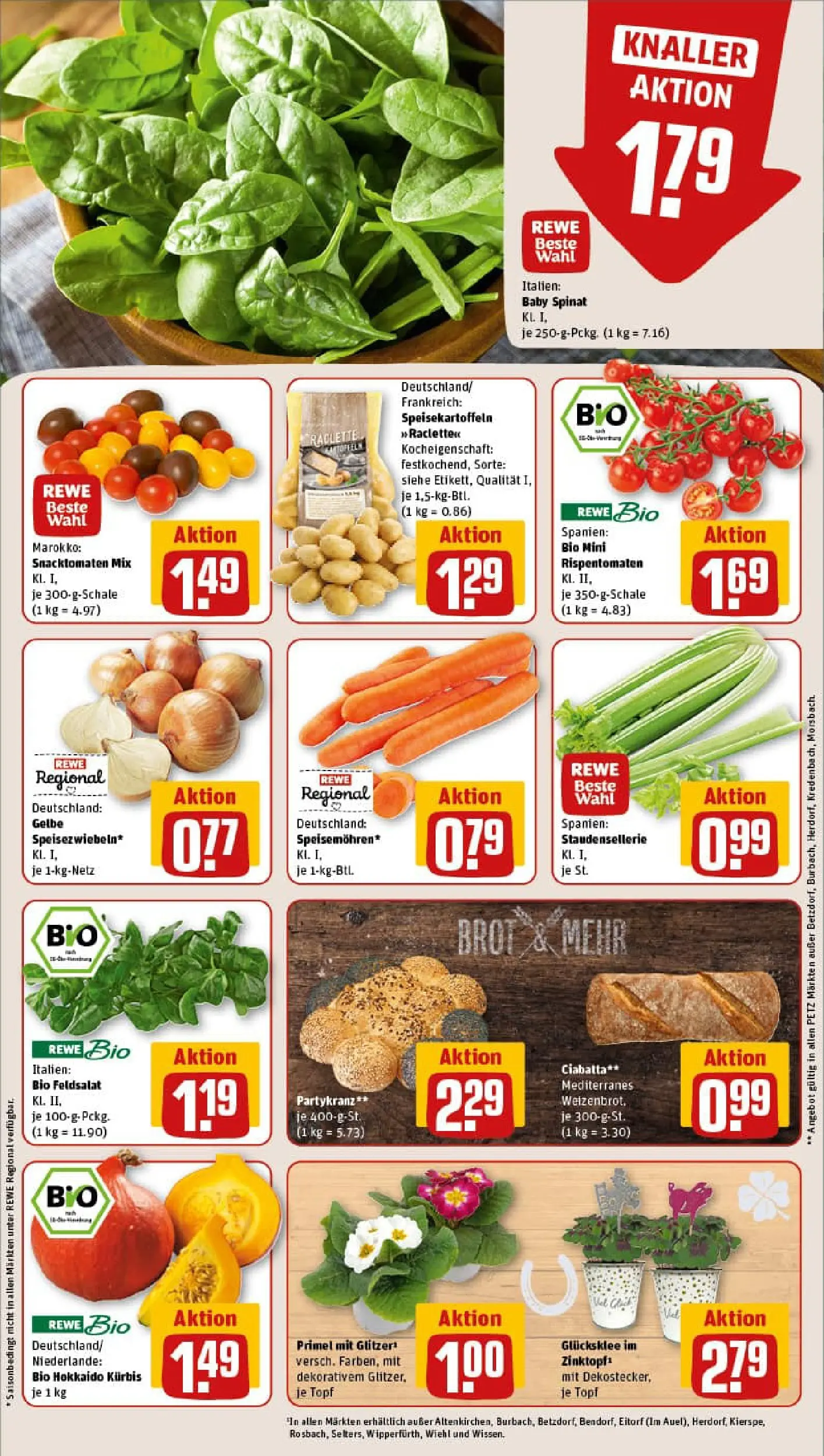 REWE Prospekt ab 29.12.2025 zum Blättern » Angebote | Seite: 7 | Produkte: Kürbis, Brot, Raclette