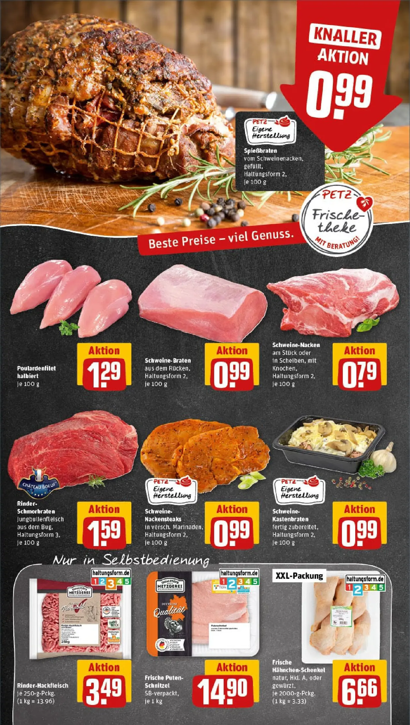 REWE Prospekt ab 29.12.2025 zum Blättern » Angebote | Seite: 8 | Produkte: Hahnchenschenkel, Theke, Schweinenacken, Schnitzel