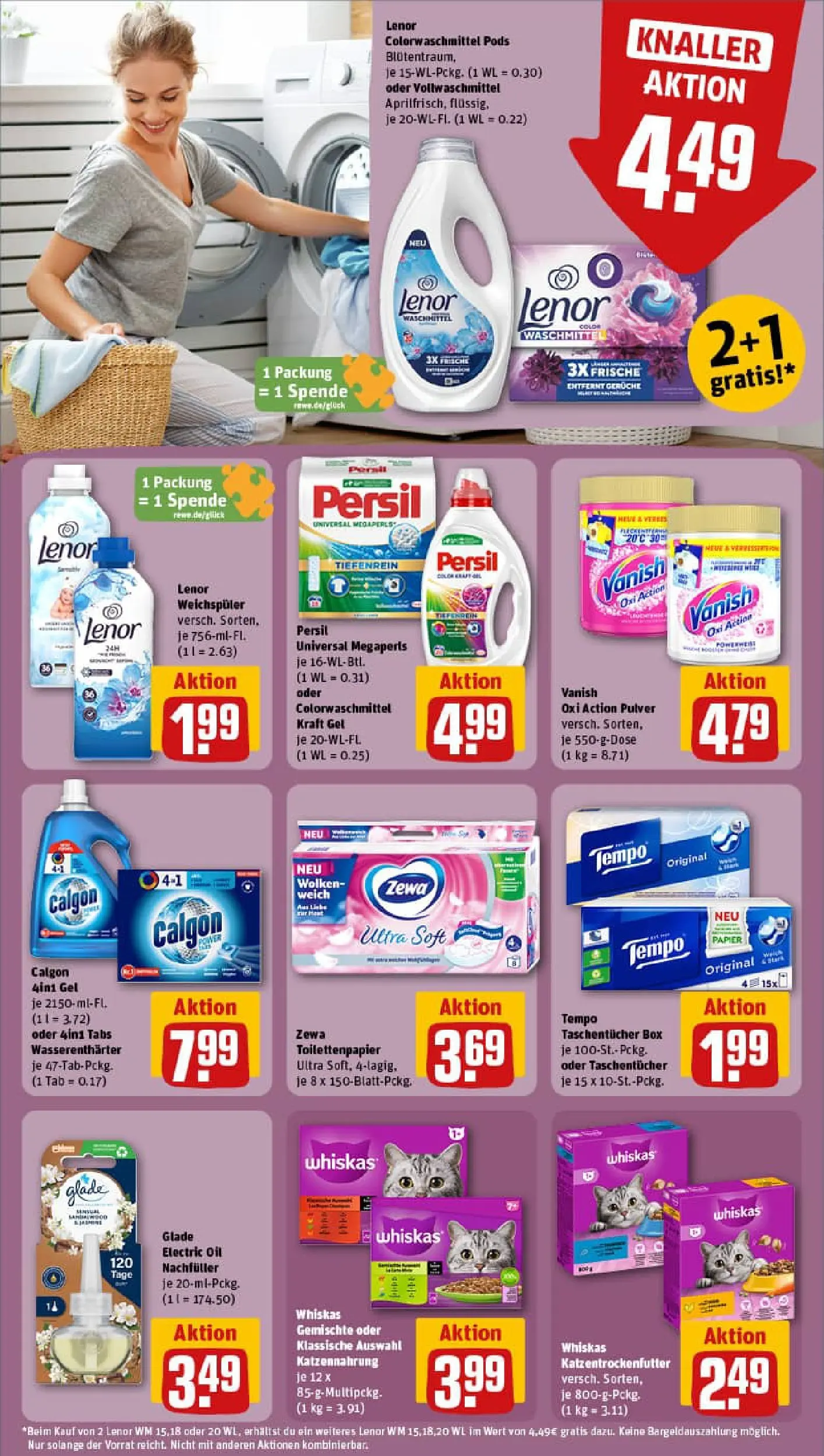 REWE Prospekt ab 29.12.2025 zum Blättern » Angebote | Seite: 25 | Produkte: Lenor, Zewa, Weichspüler, Whiskas