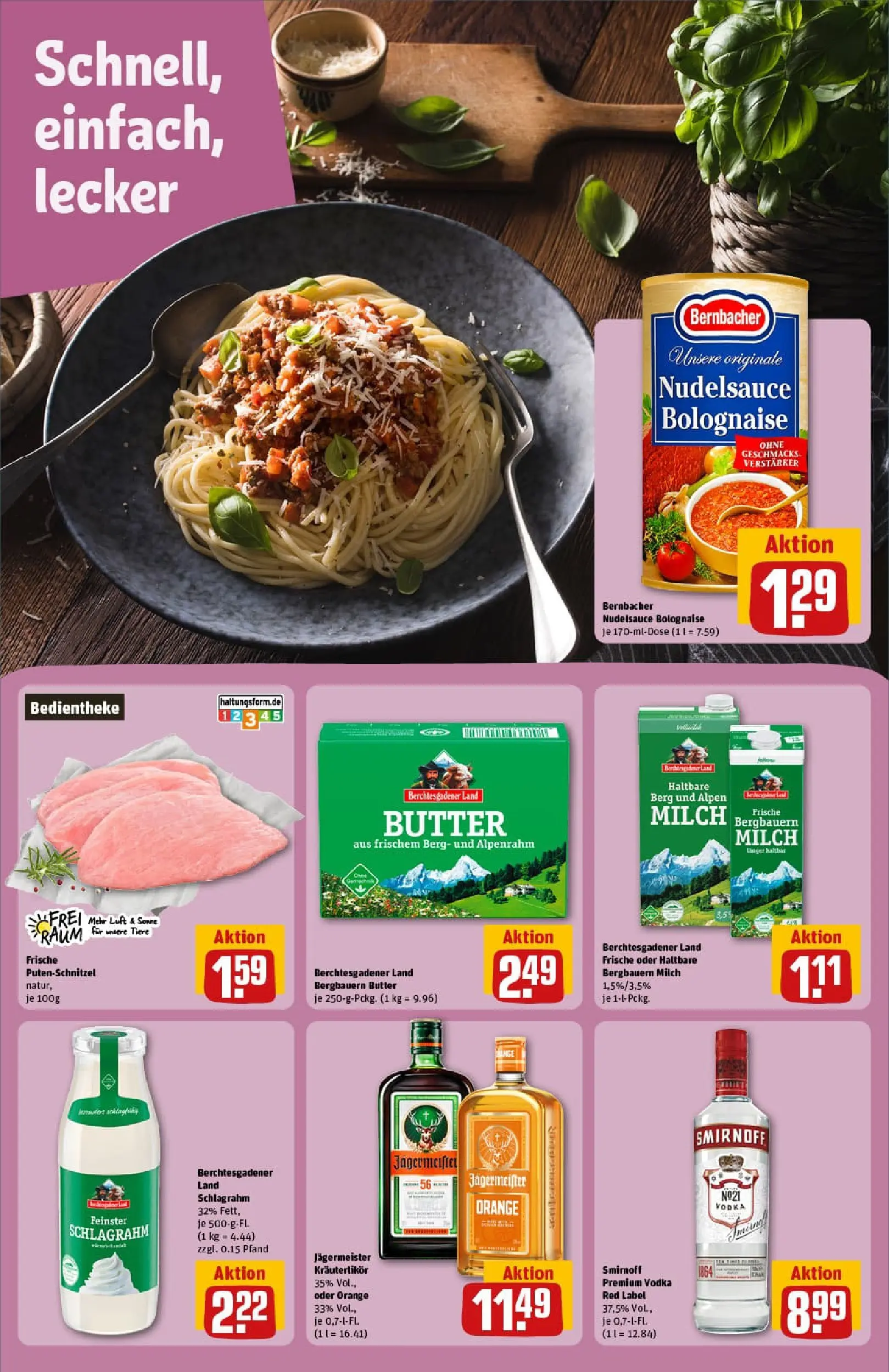 REWE Prospekt ab 29.12.2025 zum Blättern » Angebote | Seite: 43 | Produkte: Butter, Jägermeister, Verstärker, Pasta