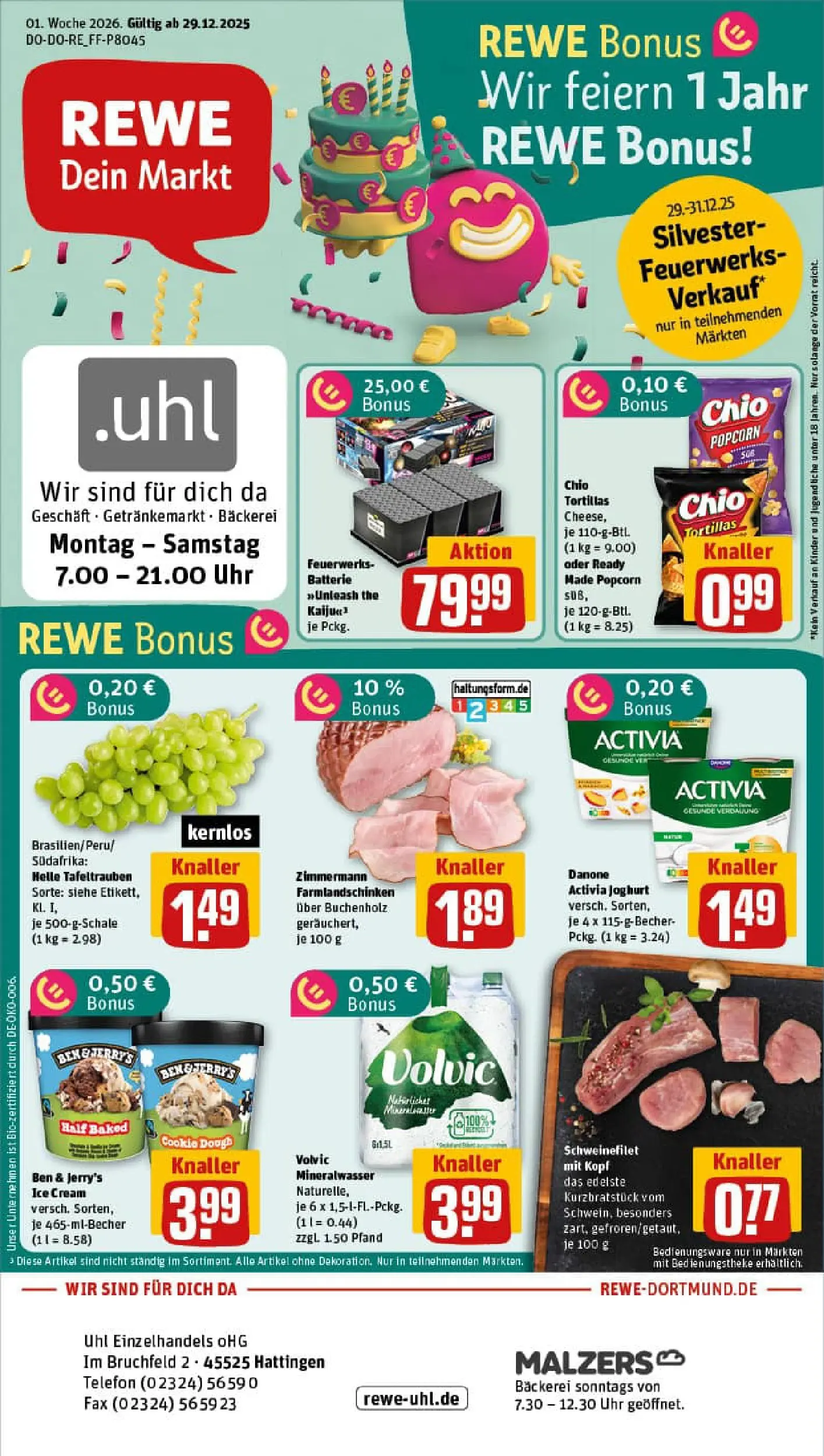 REWE Prospekt ab 28.12.2025 zum Blättern » Angebote | Seite: 1