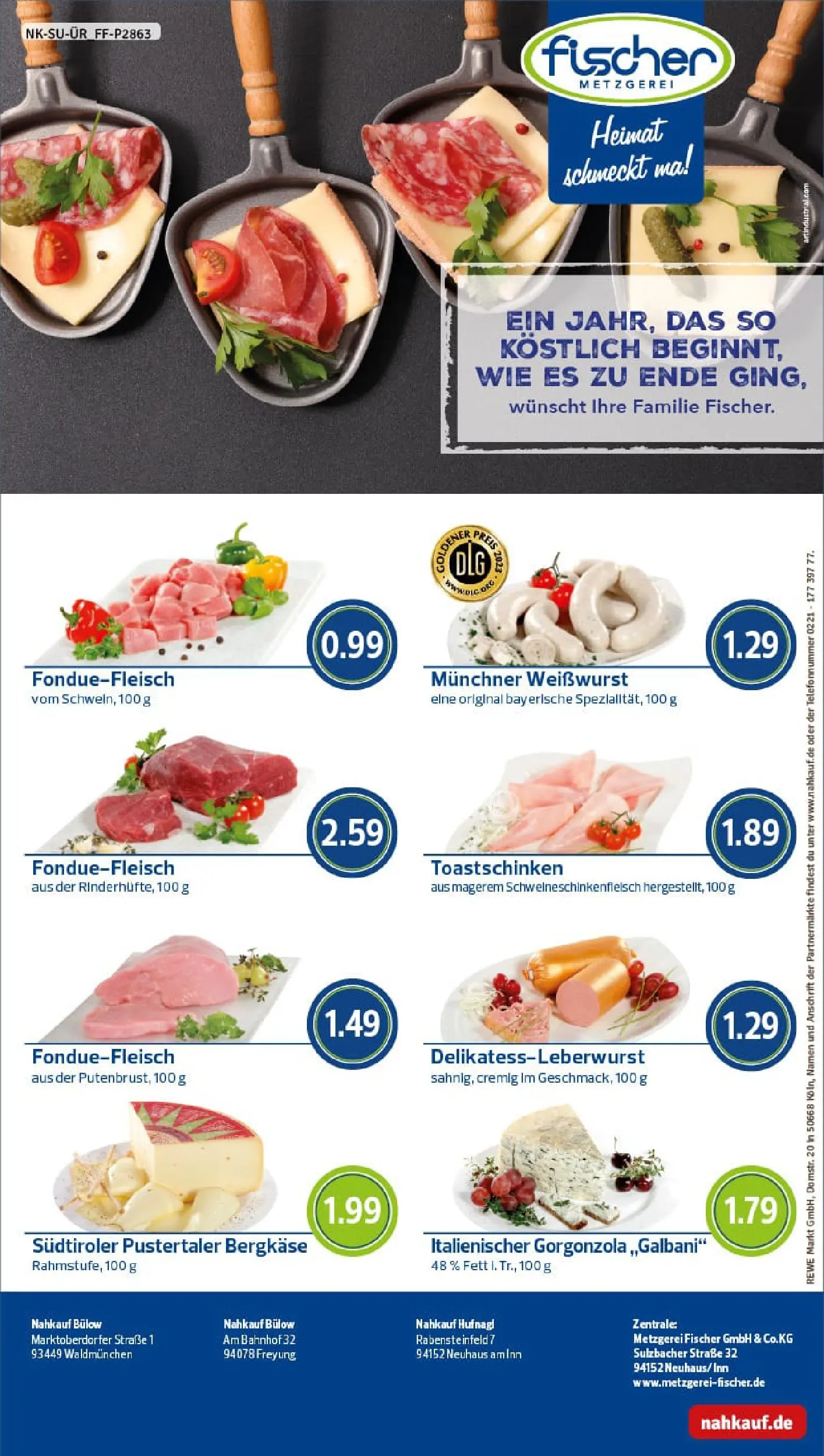 REWE Prospekt ab 29.12.2025 zum Blättern » Angebote | Seite: 8 | Produkte: Weißwurst, Toastschinken