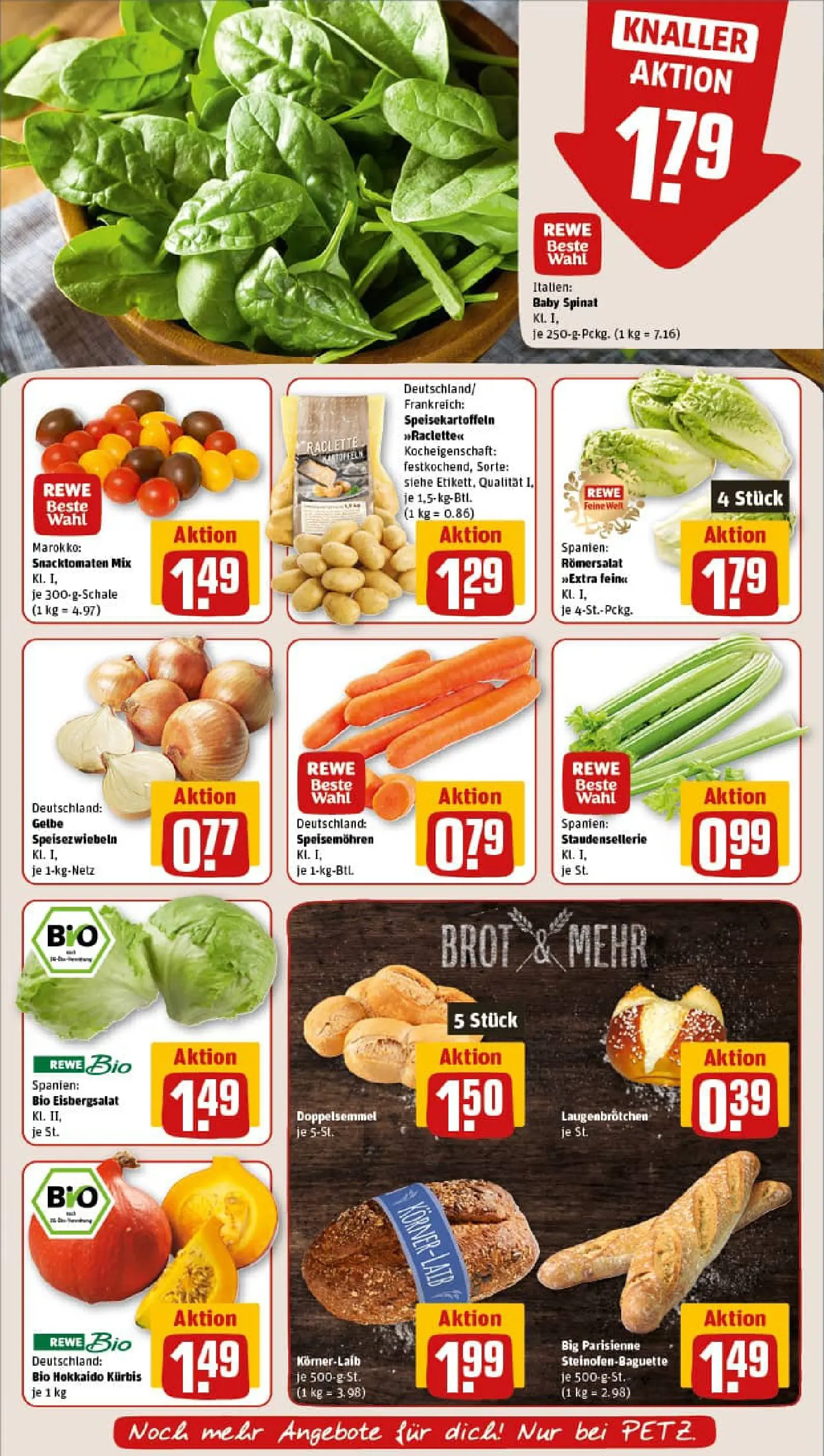 REWE Prospekt ab 29.12.2025 zum Blättern » Angebote | Seite: 7 | Produkte: Kartoffeln, Kürbis, Brot, Raclette