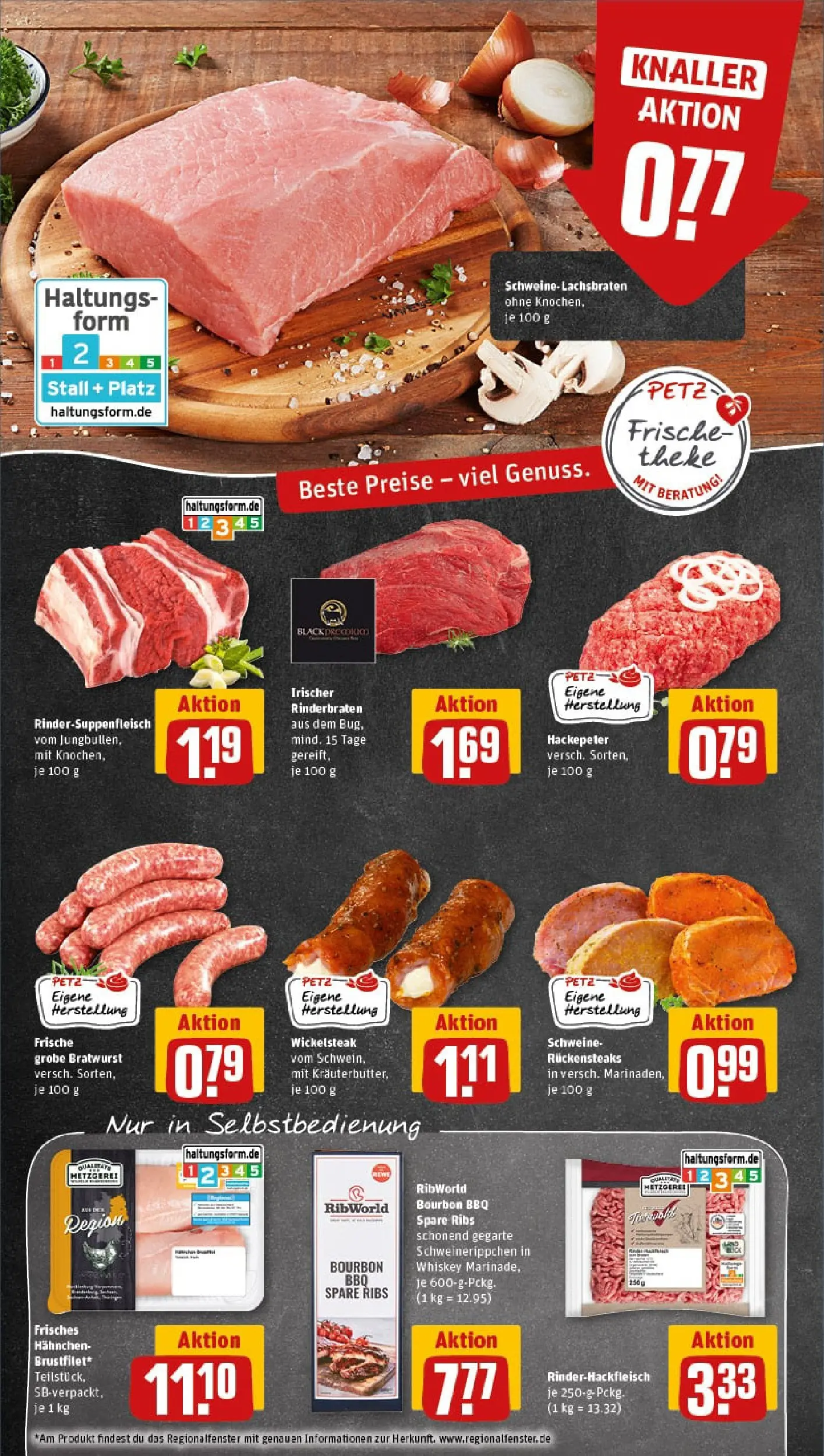REWE Prospekt ab 29.12.2025 zum Blättern » Angebote | Seite: 8 | Produkte: Rinderbraten, Hahnchen, Spare ribs, Bourbon