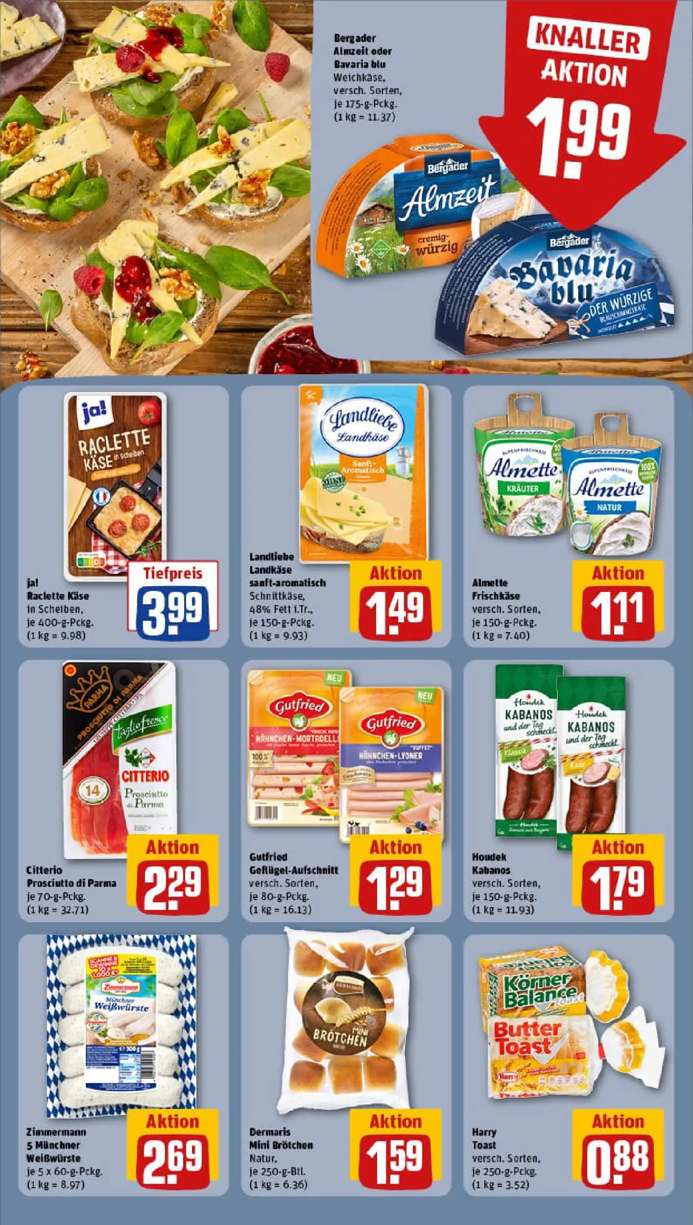 REWE Prospekt ab 29.12.2025 zum Blättern » Angebote | Seite: 12 | Produkte: Almette, Toast, Raclette, Frischkase