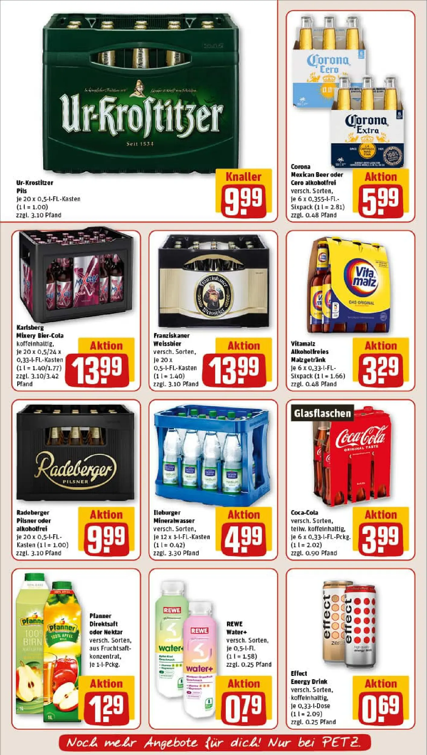 REWE Prospekt ab 29.12.2025 zum Blättern » Angebote | Seite: 18 | Produkte: Franziskaner, Cola, Fruchtsaft, Radeberger pilsner