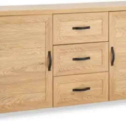 JYSK Bufet JUNGEN 2 uși 3 sertare stejar cald