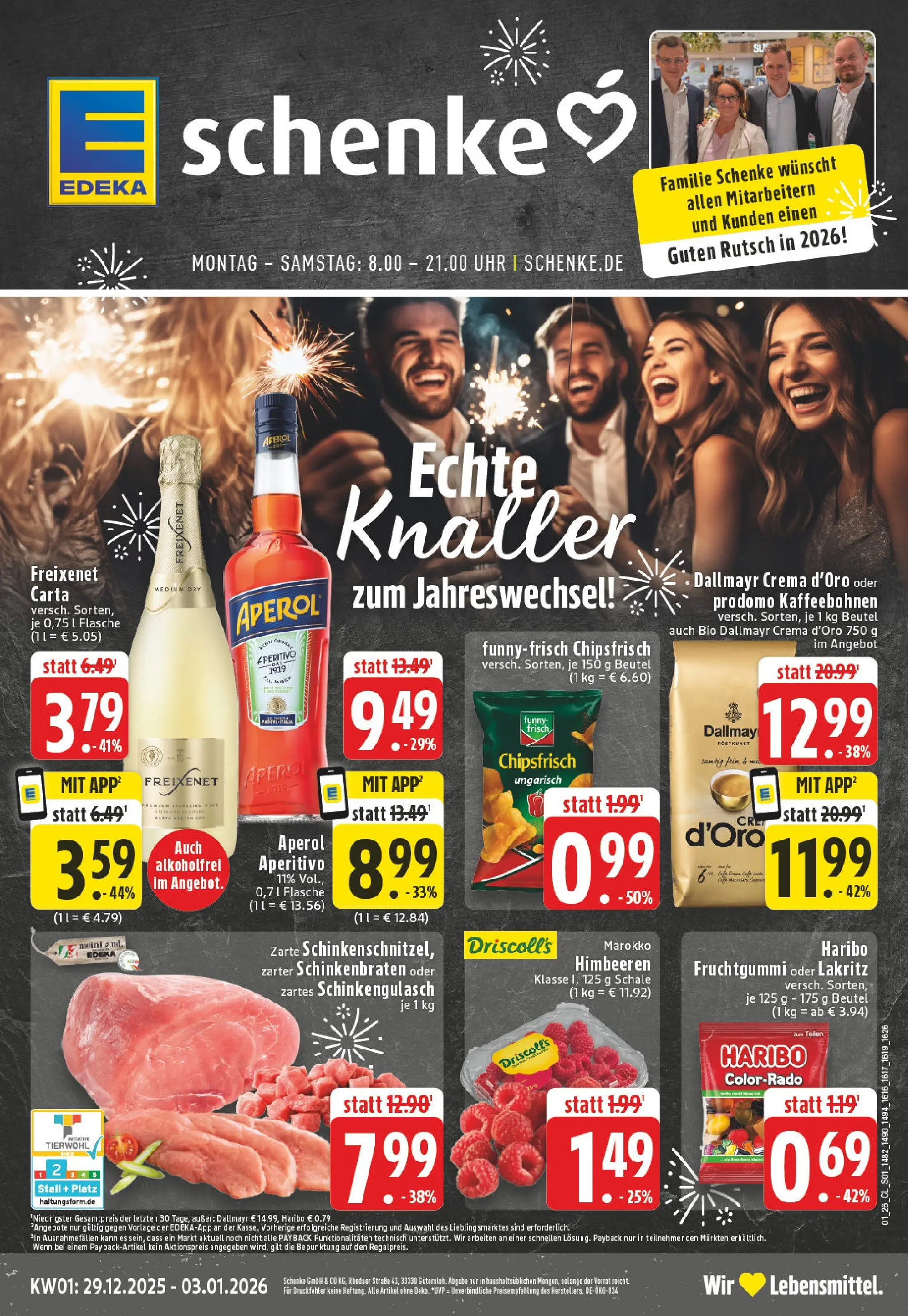 Edeka prospekt Guetersloh	 (ab 28.12.2025) » Angebote Online | Seite: 1 | Produkte: Himbeeren, Dallmayr, Chips, Uhr