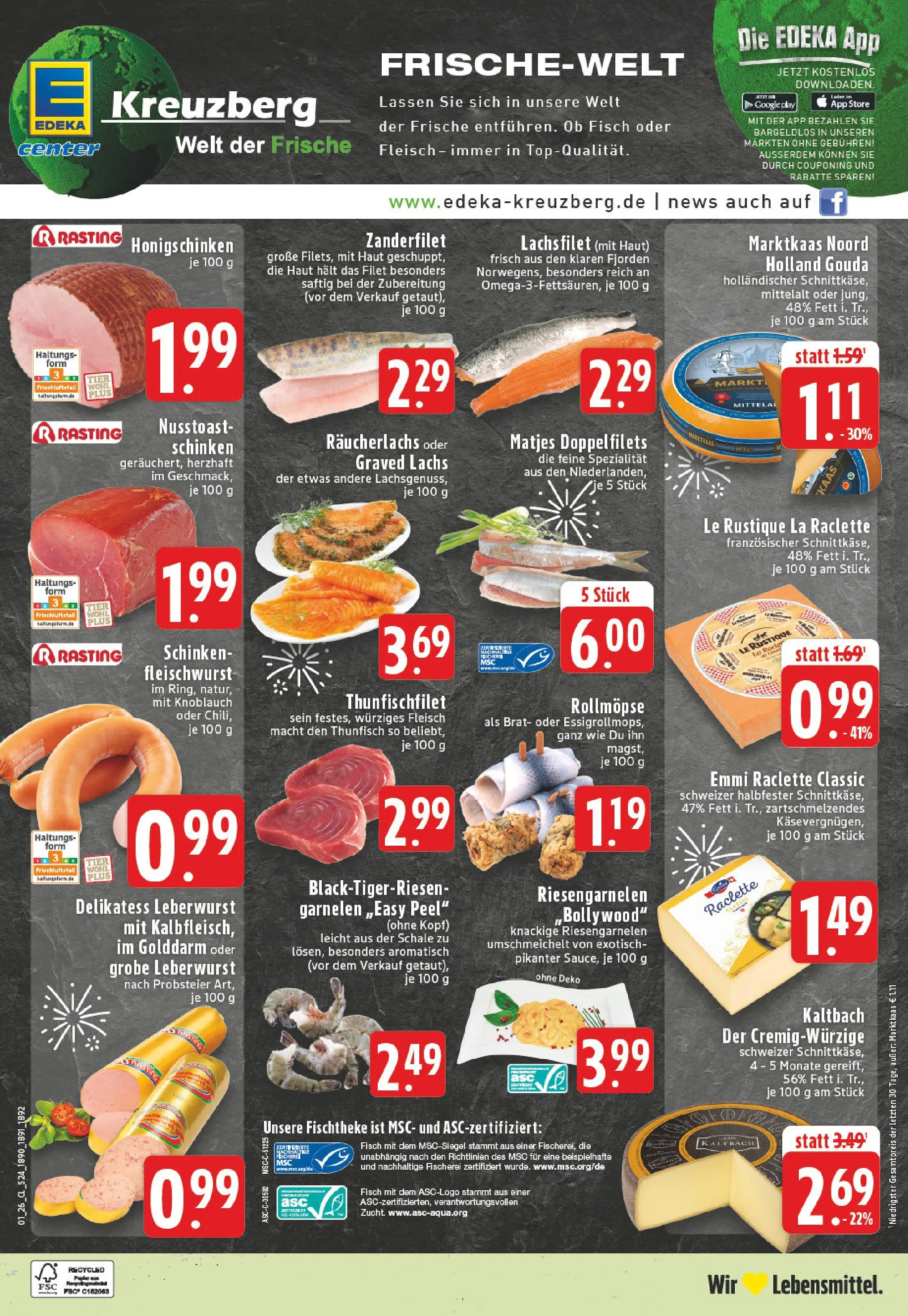 Edeka prospekt Koblenz	 (ab 28.12.2025) » Angebote Online | Seite: 30 | Produkte: Gouda, Fisch, Lachs, Knoblauch