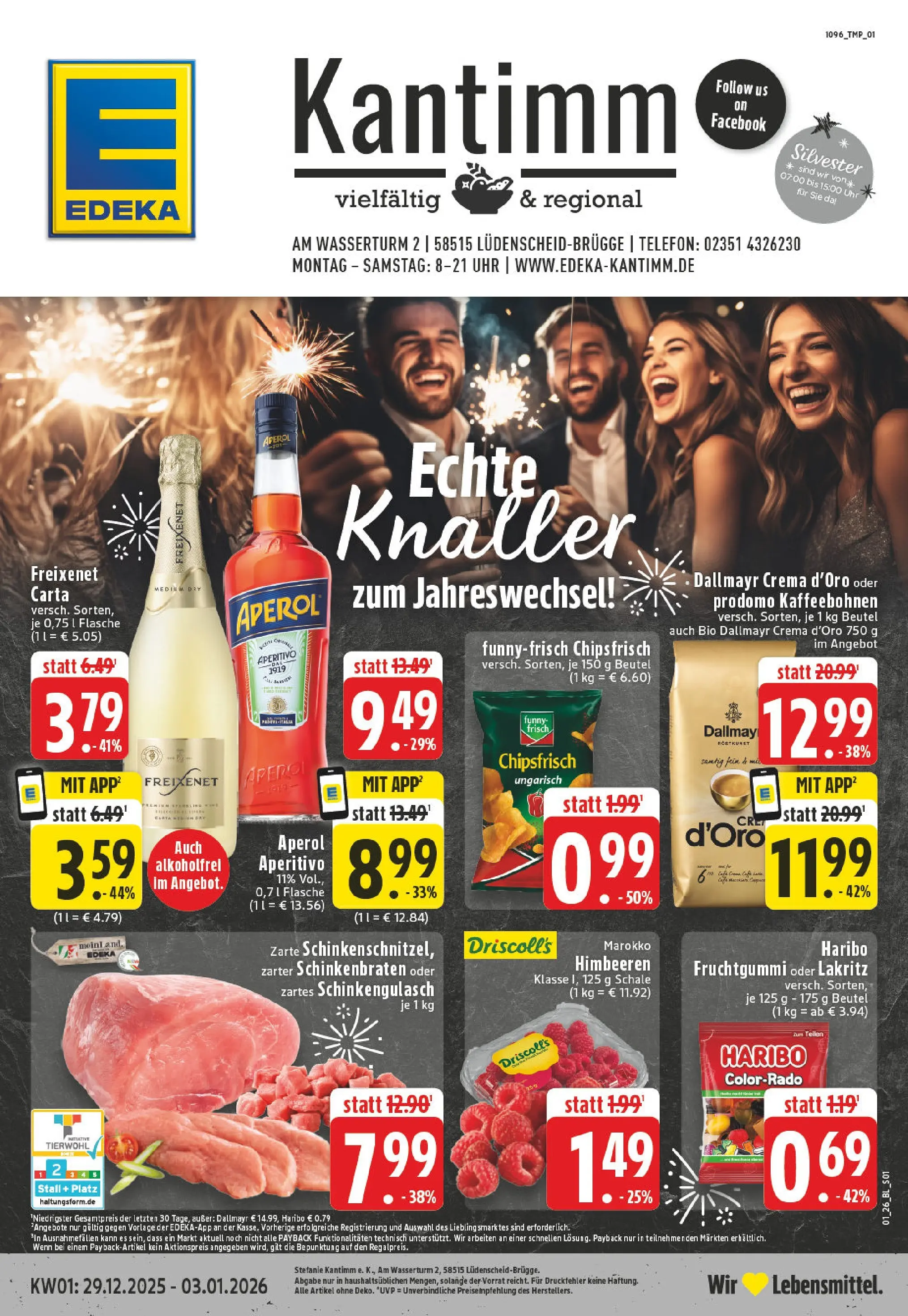 Edeka prospekt Lüdenscheid	 (ab 28.12.2025) » Angebote Online | Seite: 1 | Produkte: Himbeeren, Dallmayr, Chips, Telefon