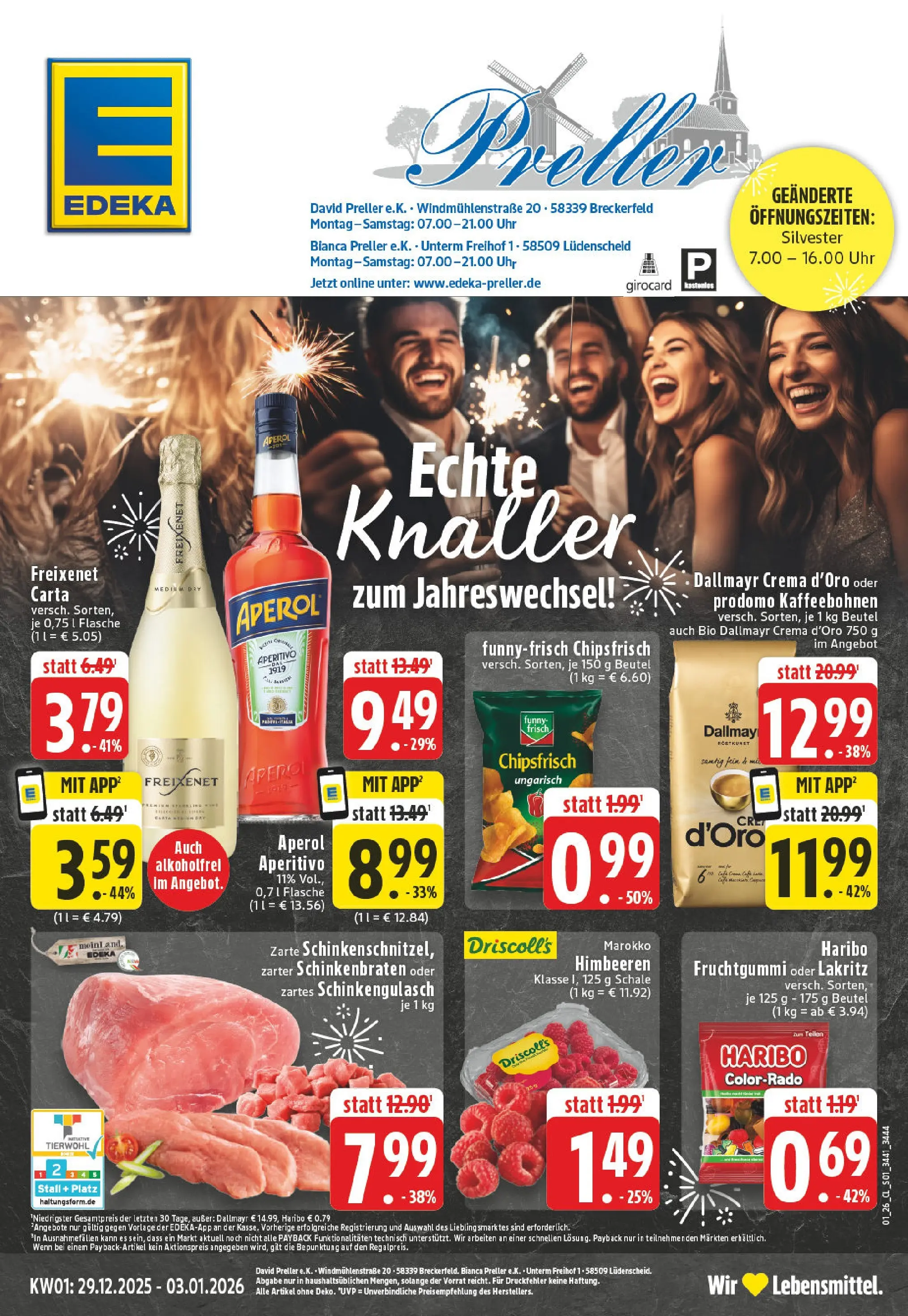 Edeka prospekt Breckerfeld	 (ab 28.12.2025) » Angebote Online | Seite: 1 | Produkte: Freixenet, Funny frisch, Dallmayr, Aperol