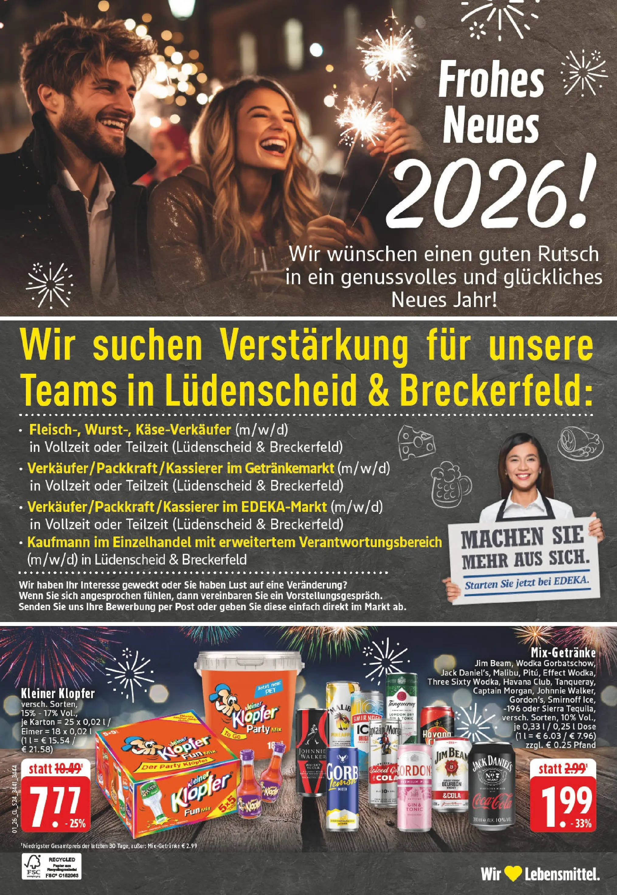 Edeka prospekt Breckerfeld	 (ab 28.12.2025) » Angebote Online | Seite: 26 | Produkte: Cola, Jack Daniel's, Smirnoff, Johnnie walker