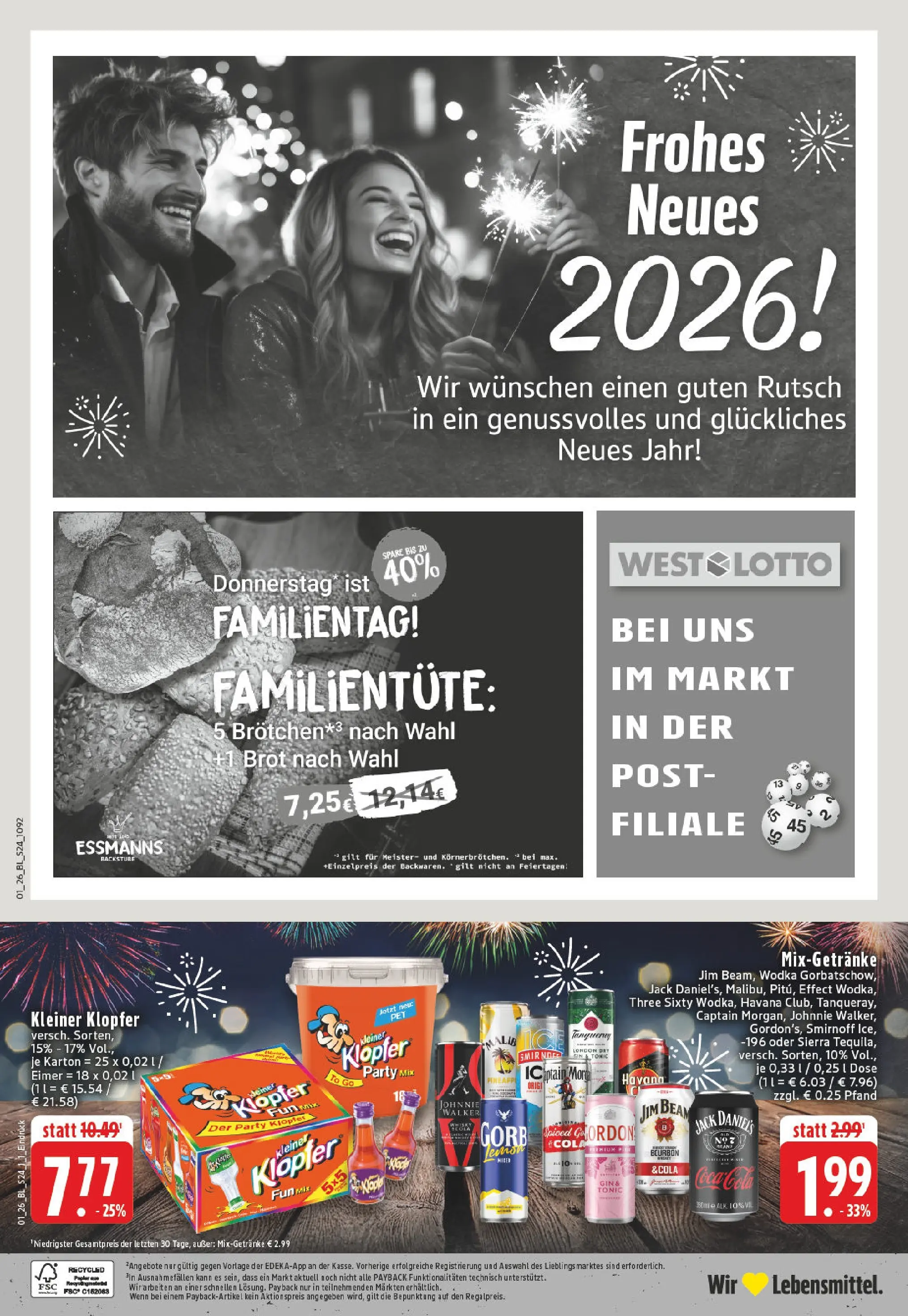 Edeka prospekt Billerbeck	 (ab 28.12.2025) » Angebote Online | Seite: 30 | Produkte: Coca cola, Jack Daniel's, Smirnoff, Gin