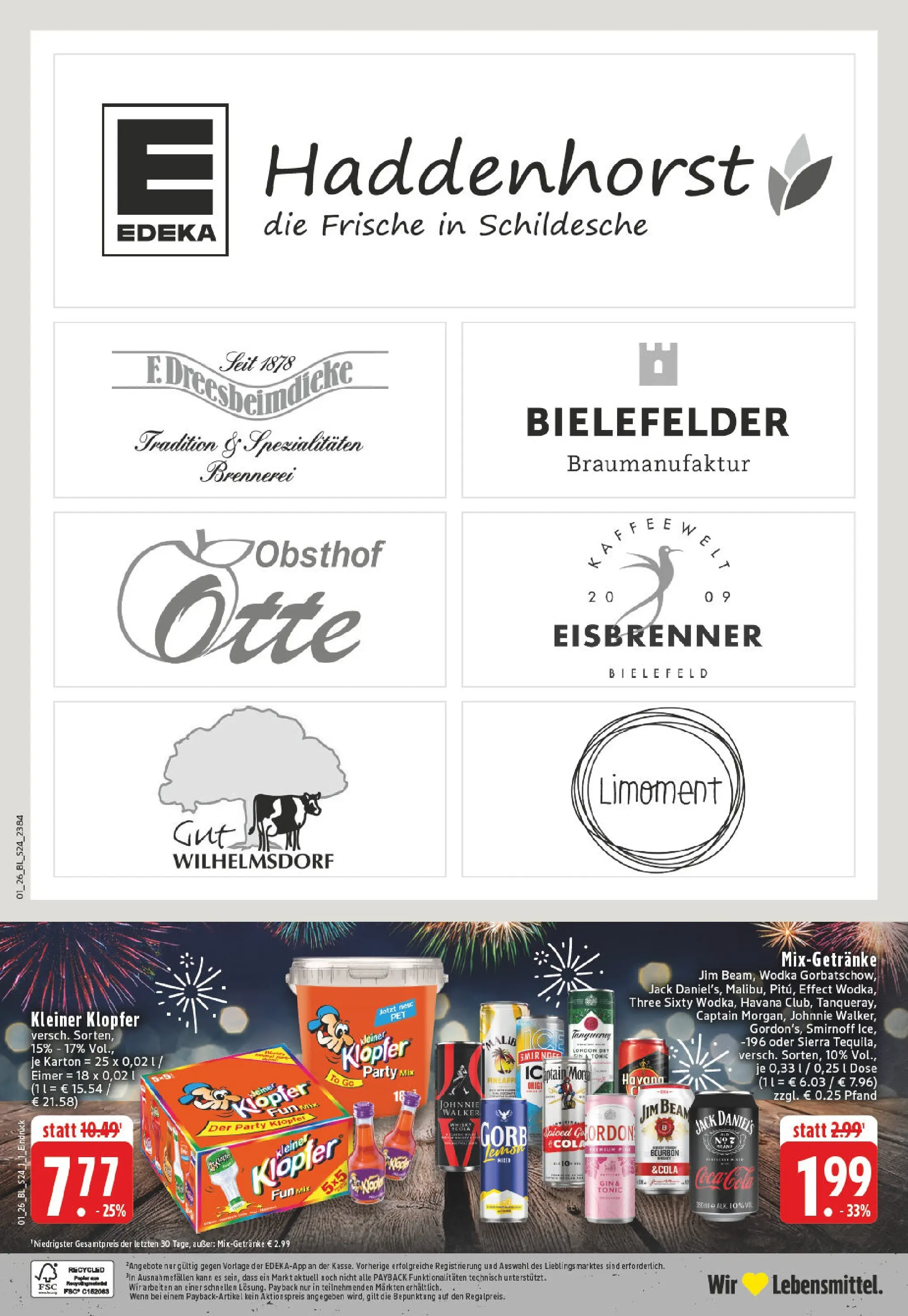 Edeka prospekt Bielefeld	 (ab 28.12.2025) » Angebote Online | Seite: 26 | Produkte: Jim beam, Cola, Smirnoff, Wodka