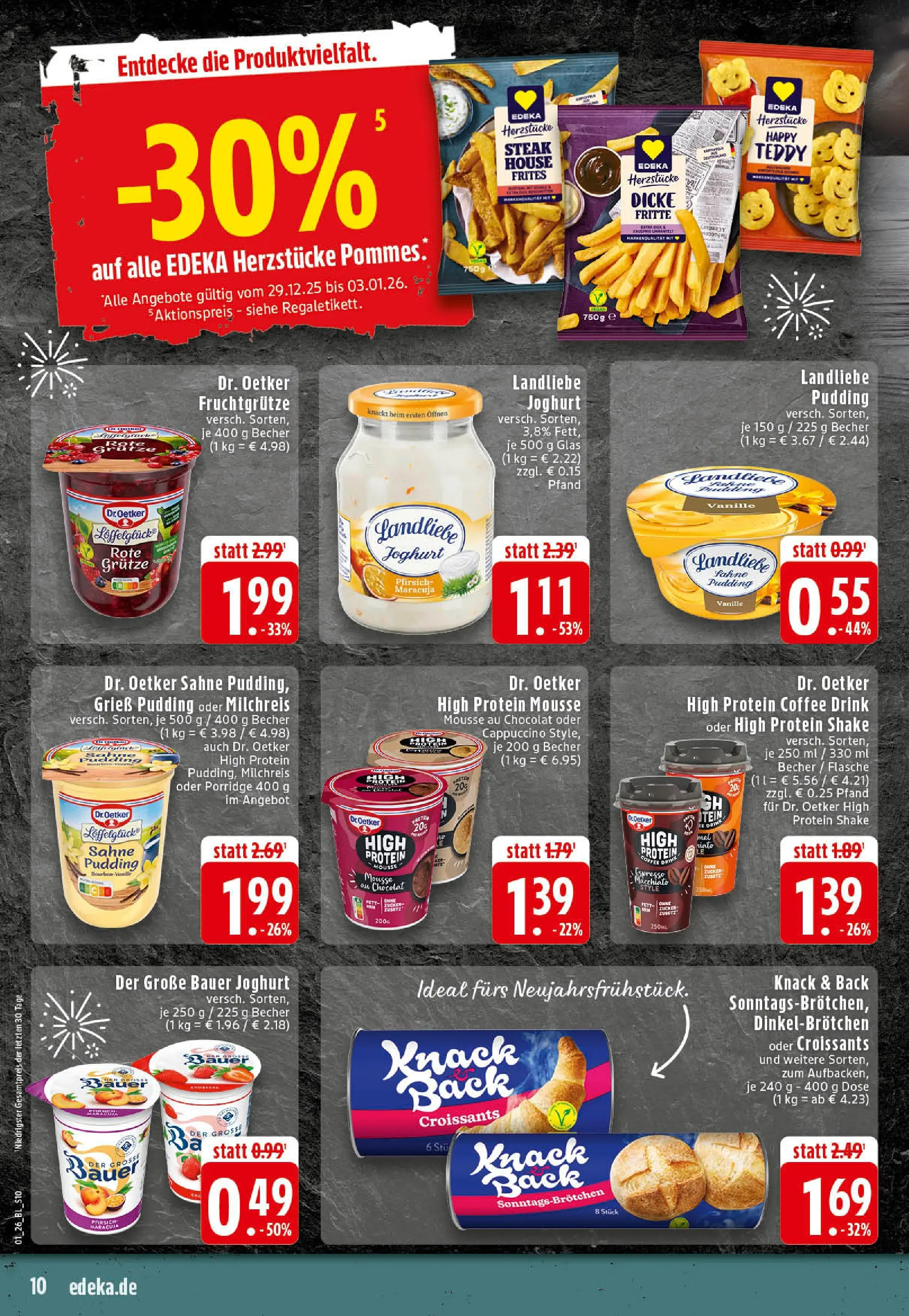 Edeka prospekt Rheine	 (ab 28.12.2025) » Angebote Online | Seite: 10 | Produkte: Joghurt, Pudding, Landliebe joghurt, Sahne