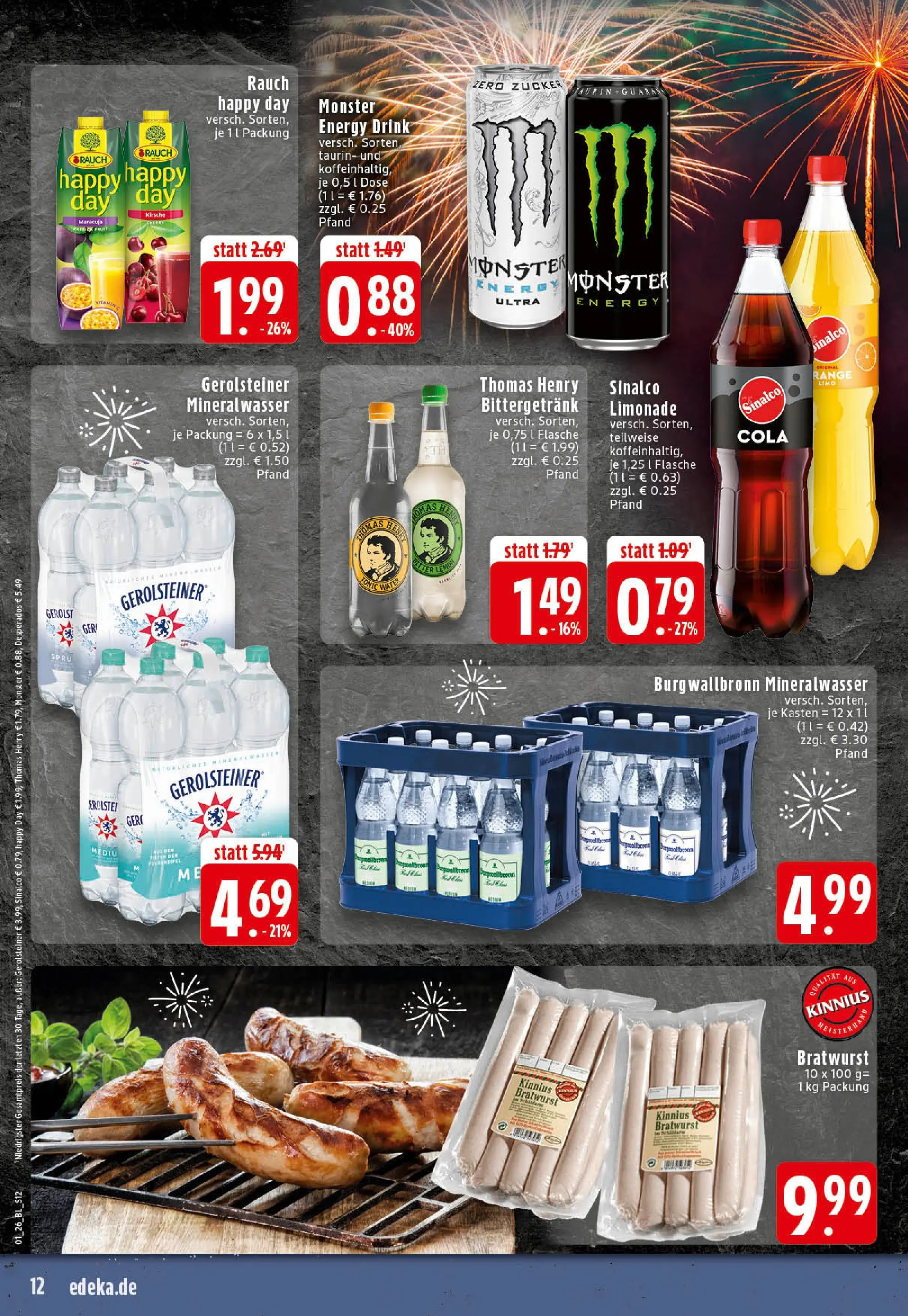 Edeka prospekt Rheine	 (ab 28.12.2025) » Angebote Online | Seite: 12 | Produkte: Sinalco, Cola, Bratwurst, Zucker