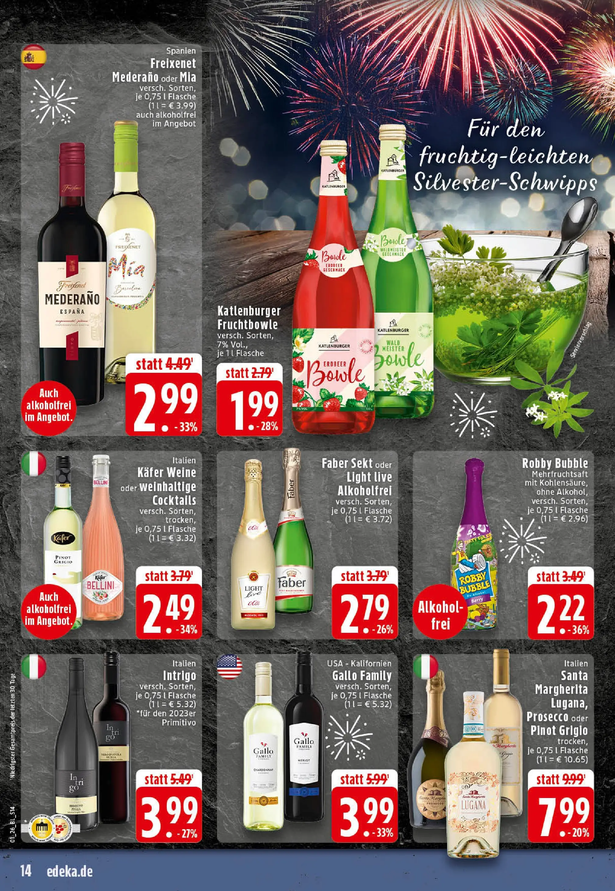 Edeka prospekt Rheine	 (ab 28.12.2025) » Angebote Online | Seite: 14 | Produkte: Freixenet, Sekt, Freixenet mederano, Prosecco