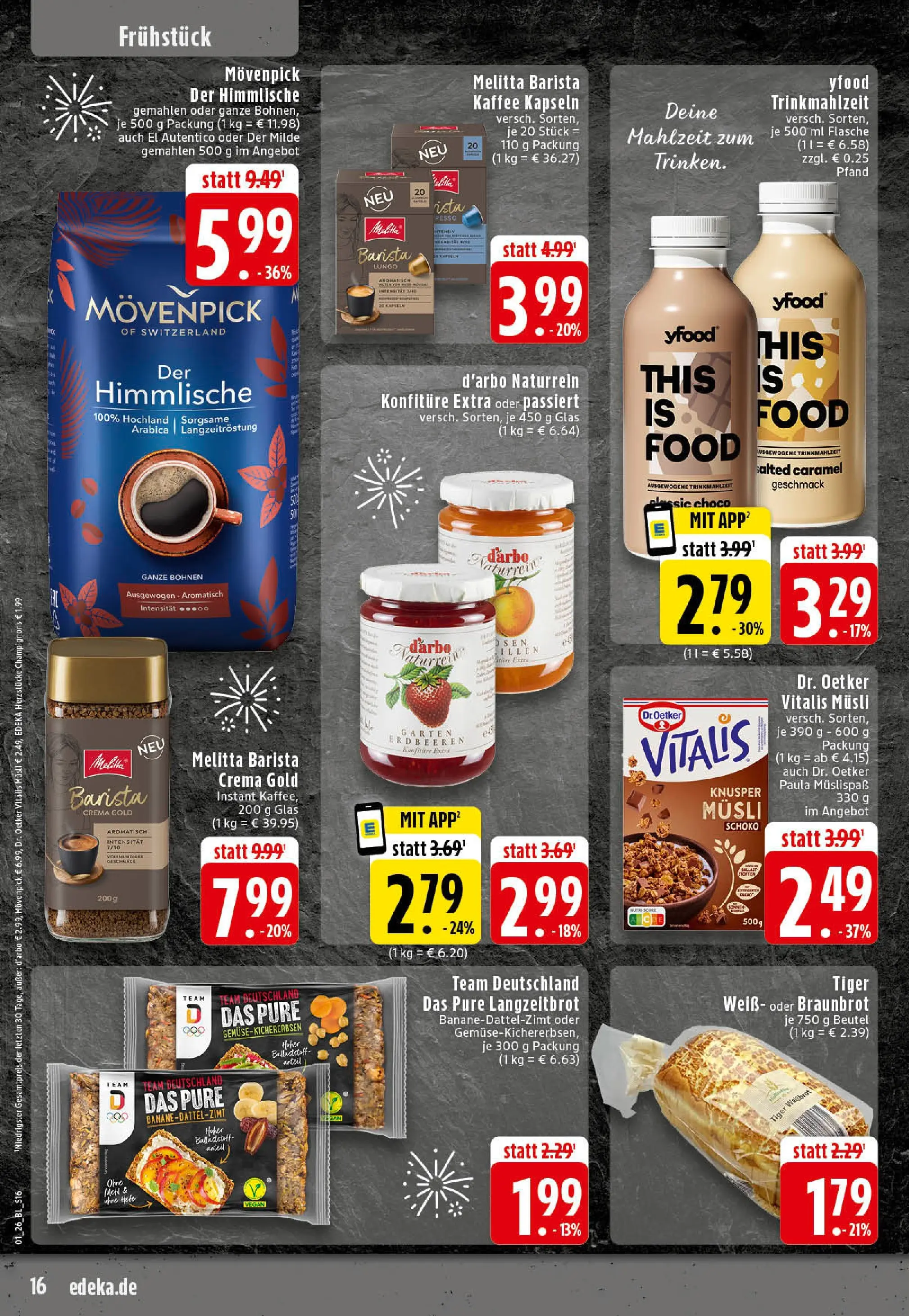 Edeka prospekt Rheine	 (ab 28.12.2025) » Angebote Online | Seite: 16 | Produkte: Melitta, YFood, Champignons, Erdbeeren