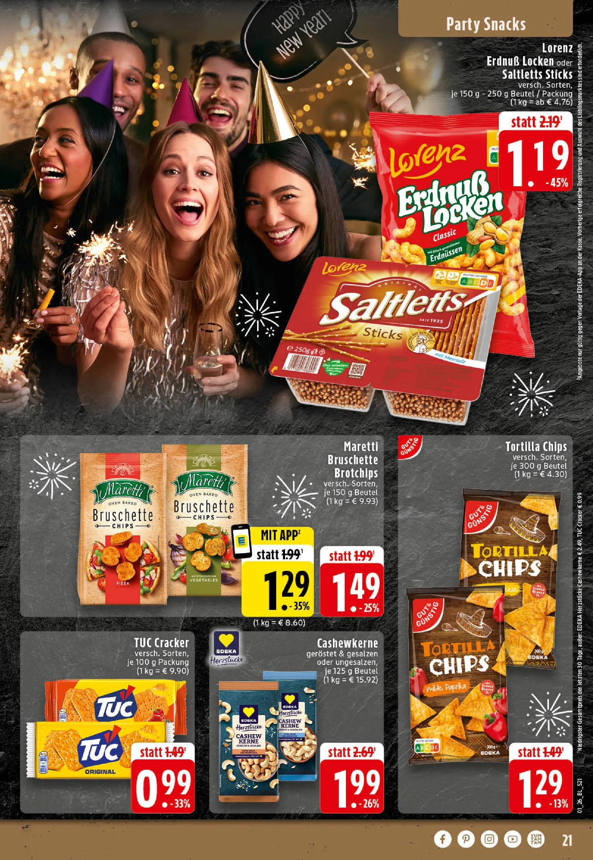 Edeka prospekt Rheine	 (ab 28.12.2025) » Angebote Online | Seite: 21 | Produkte: Paprika, Pizza, Chips