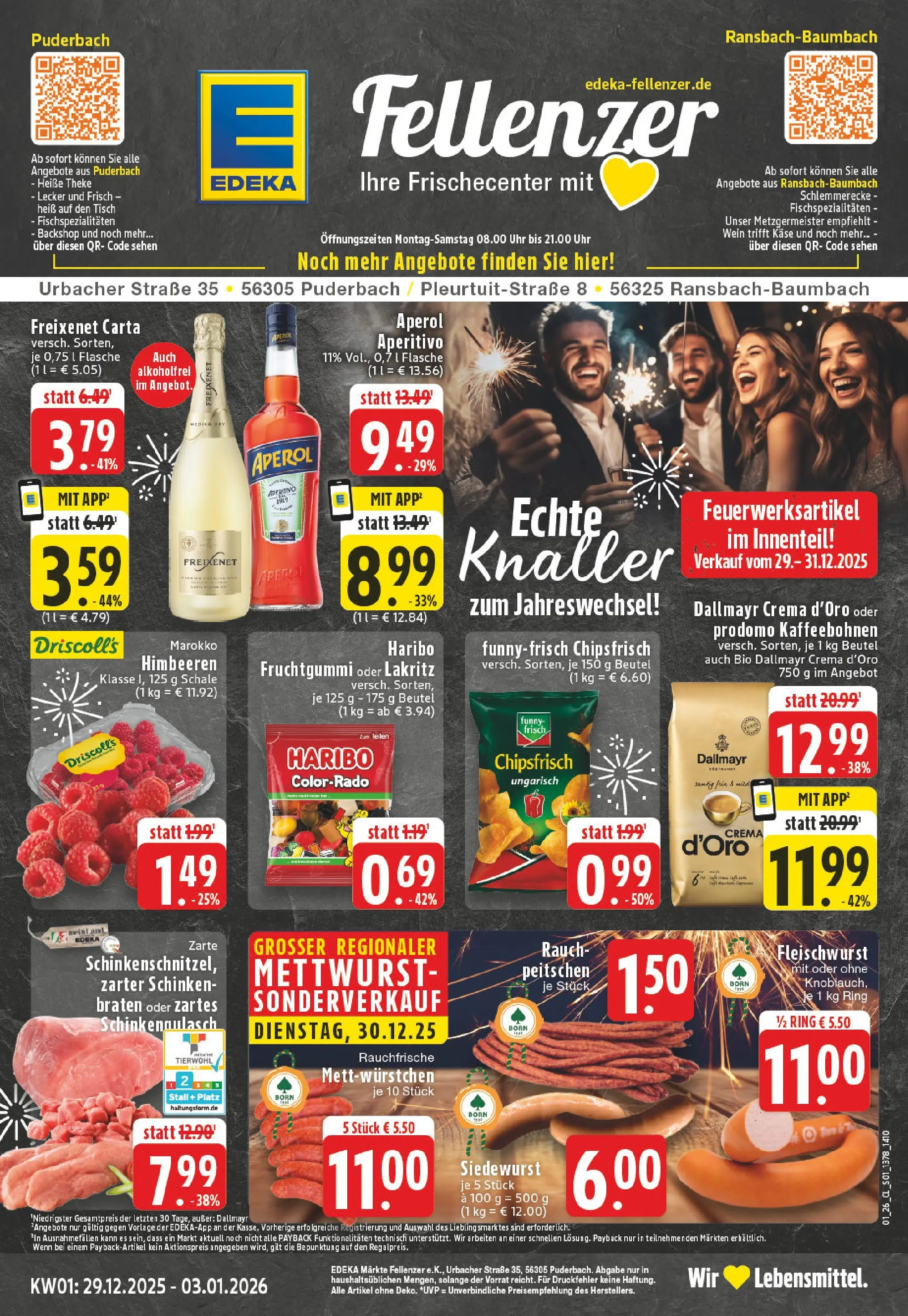 Edeka prospekt Ransbach-Baumbach	 (ab 28.12.2025) » Angebote Online | Seite: 1 | Produkte: Käse, Dallmayr, Wein, Uhr