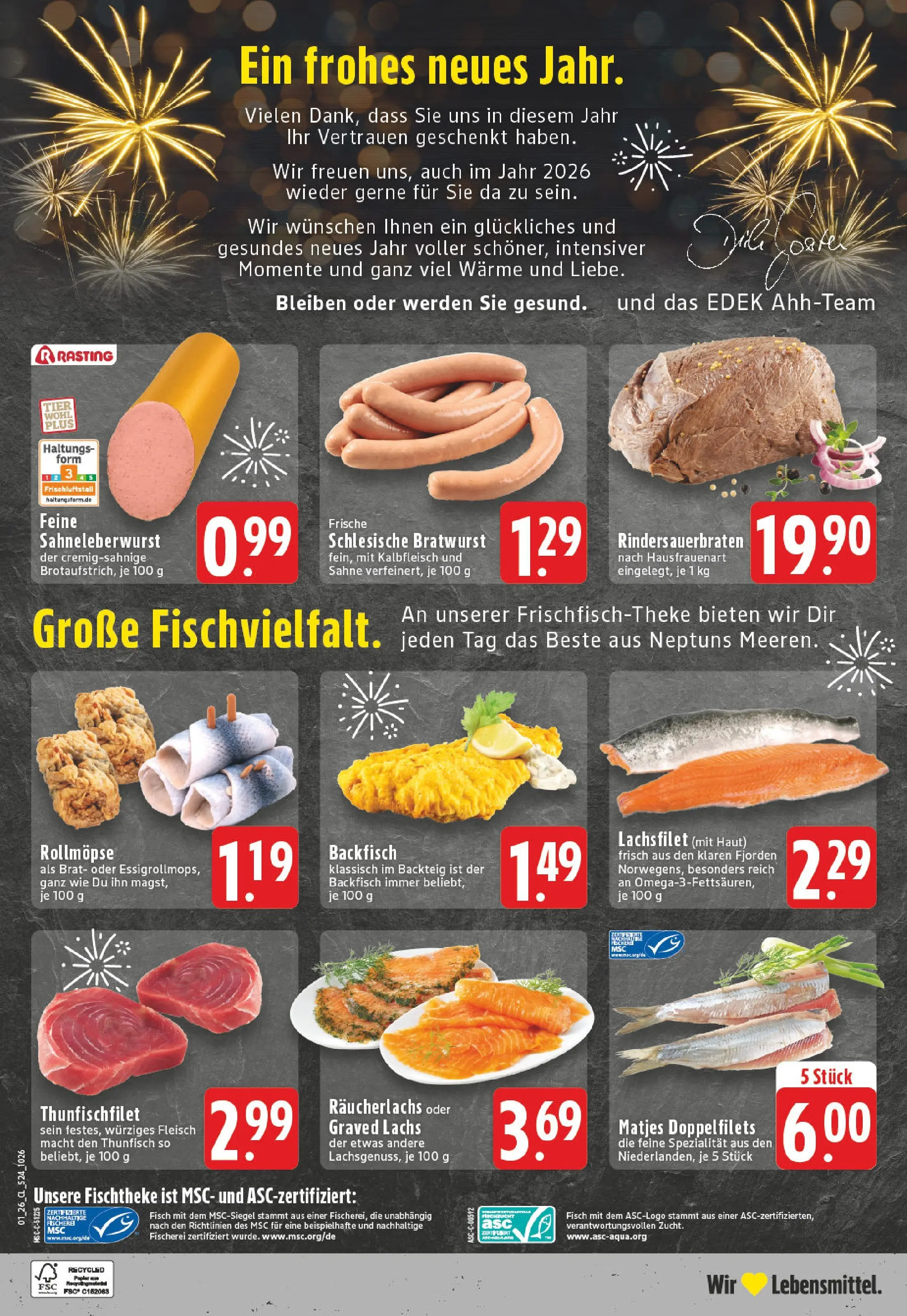 Edeka prospekt Koblenz	 (ab 28.12.2025) » Angebote Online | Seite: 30 | Produkte: Fisch, Lachs, Sahne, Fleisch