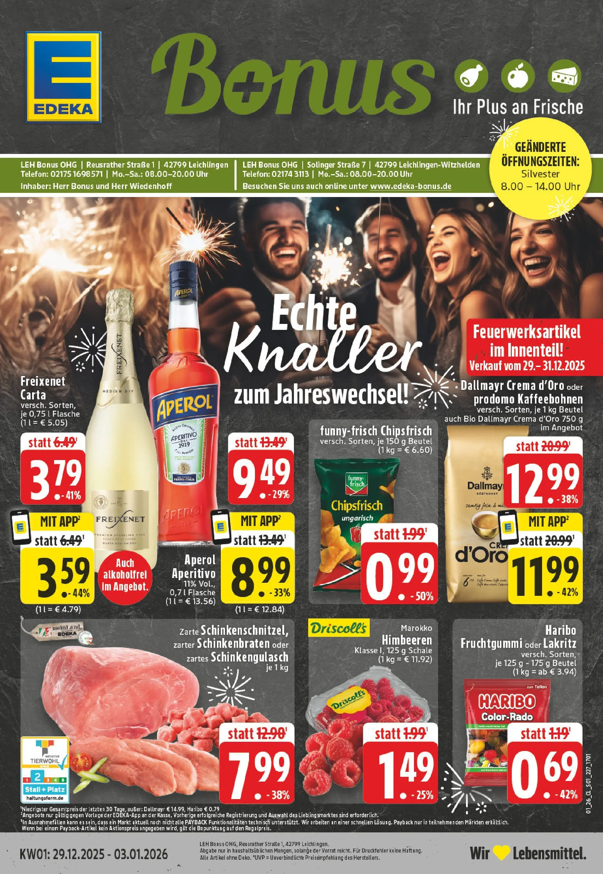 Edeka prospekt Leichlingen	 (ab 28.12.2025) » Angebote Online | Seite: 1 | Produkte: Kaffee, Funny frisch, Dallmayr, Chips