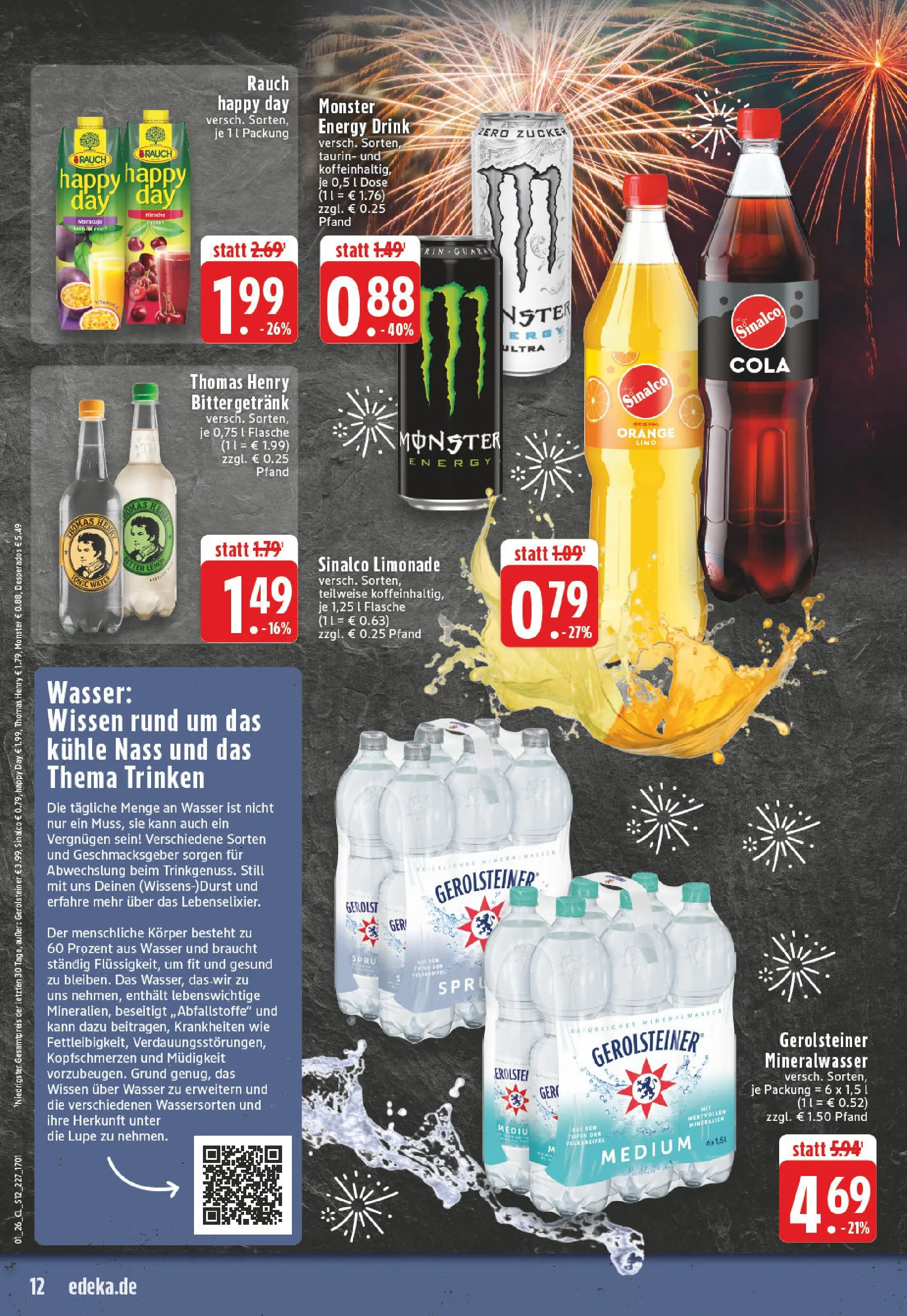 Edeka prospekt Leichlingen	 (ab 28.12.2025) » Angebote Online | Seite: 12 | Produkte: Cola, Energy, Limonade, Gerolsteiner