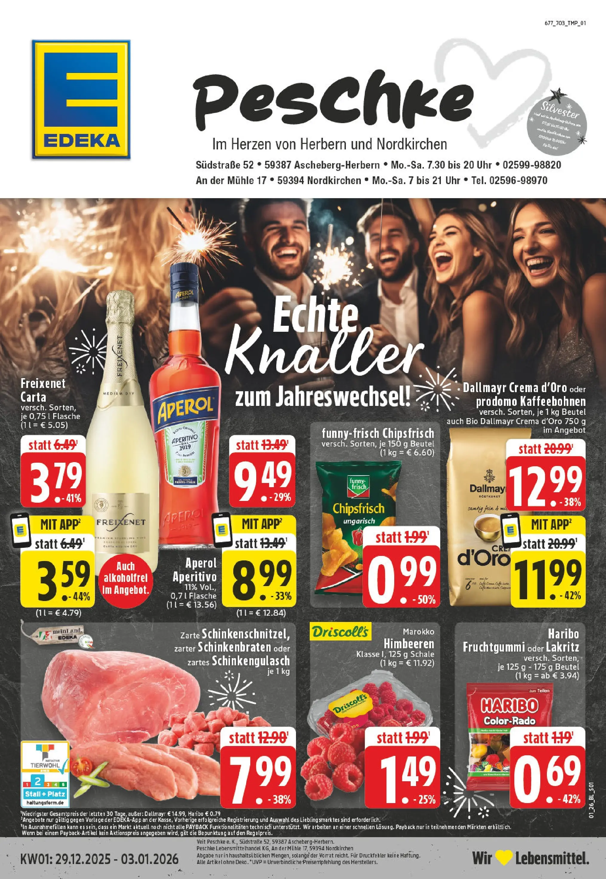 Edeka prospekt Nordkirchen	 (ab 28.12.2025) » Angebote Online | Seite: 1 | Produkte: Himbeeren, Mühle, Freixenet, Chips