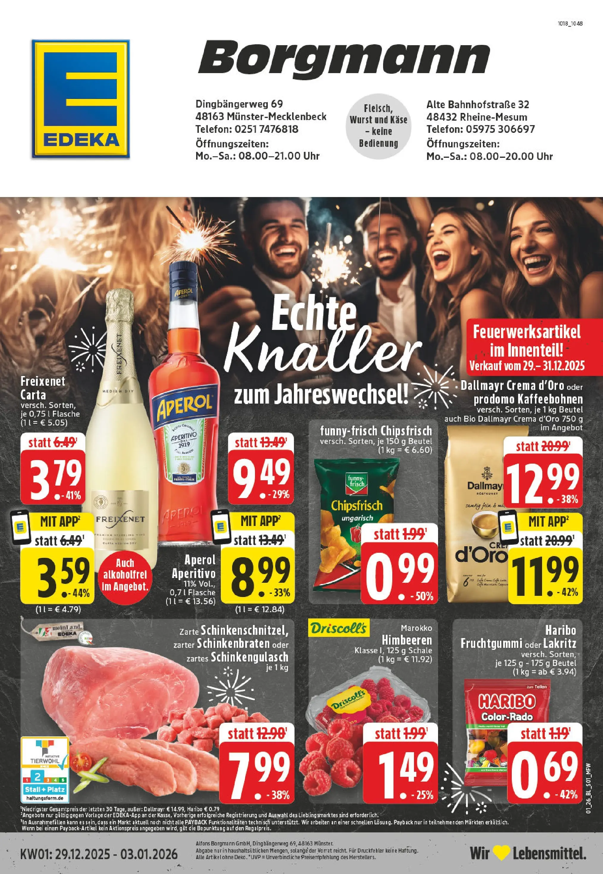 Edeka prospekt Münster	 (ab 28.12.2025) » Angebote Online | Seite: 1 | Produkte: Käse, Chips, Fleisch, Telefon
