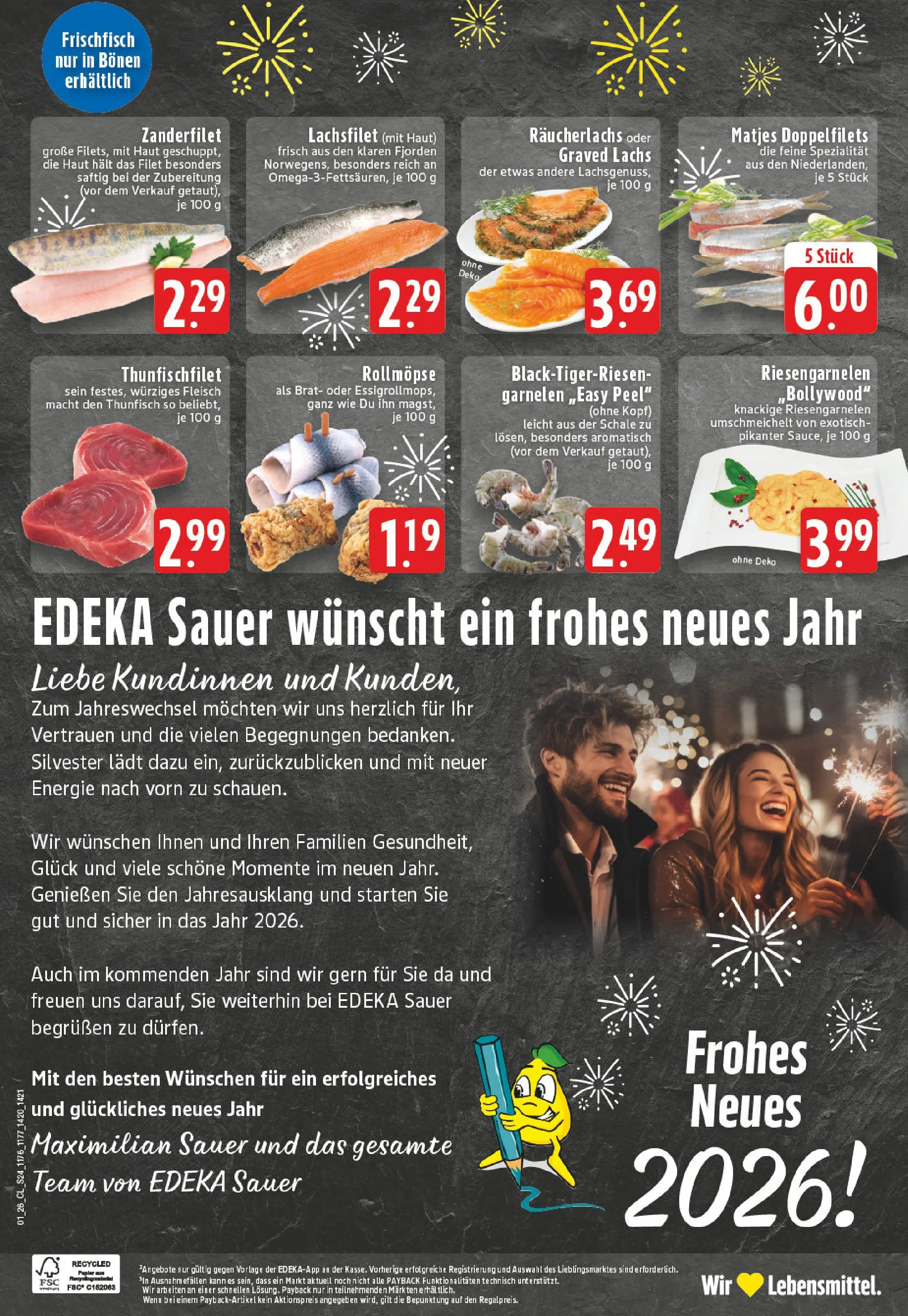 Edeka prospekt Welver	 (ab 28.12.2025) » Angebote Online | Seite: 30 | Produkte: Thunfisch, Garnelen, Räucherlachs, Fleisch