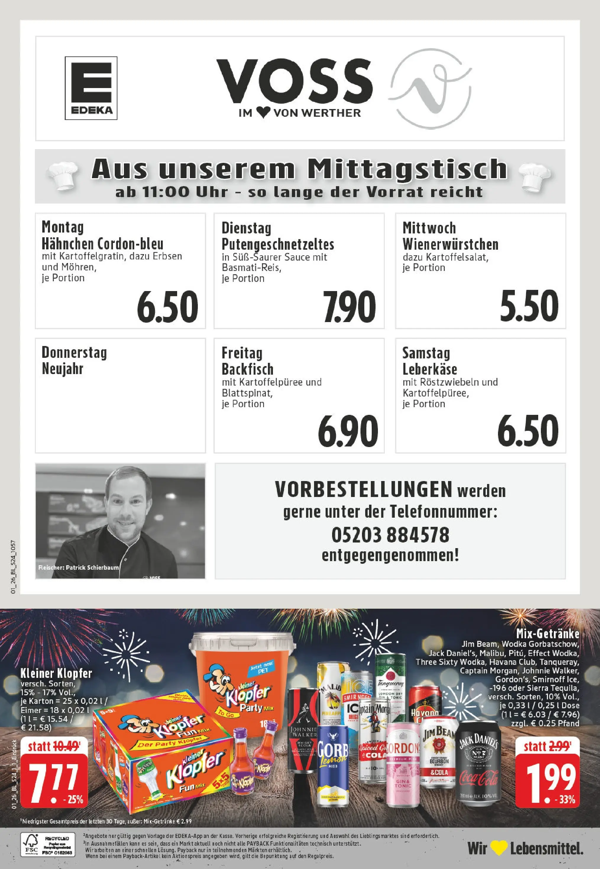 Edeka prospekt Werther	 (ab 28.12.2025) » Angebote Online | Seite: 26 | Produkte: Bourbon, Wodka, Erbsen, Uhr