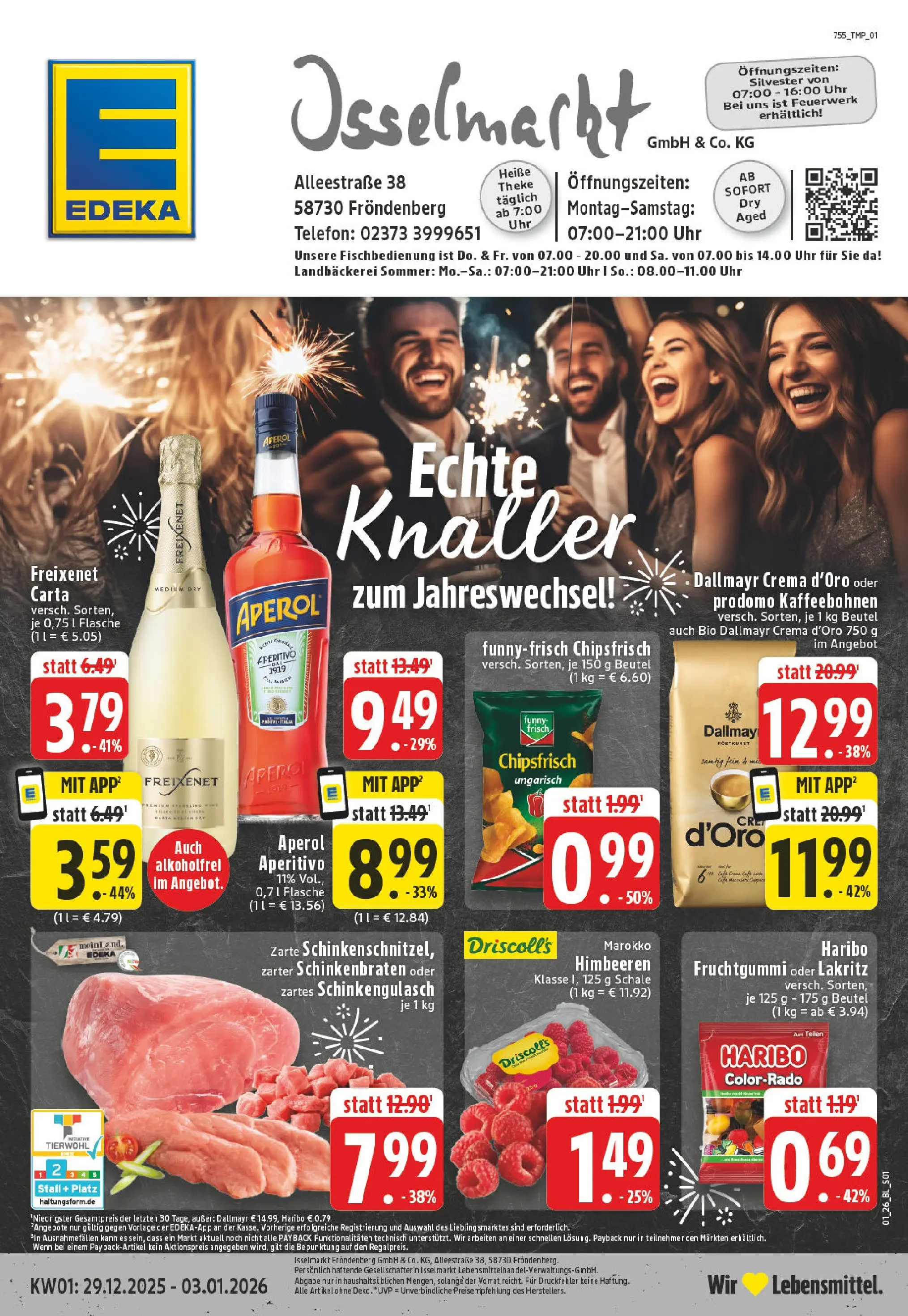 Edeka prospekt Fröndenberg	 (ab 28.12.2025) » Angebote Online | Seite: 1 | Produkte: Freixenet, Funny frisch, Chips, Telefon