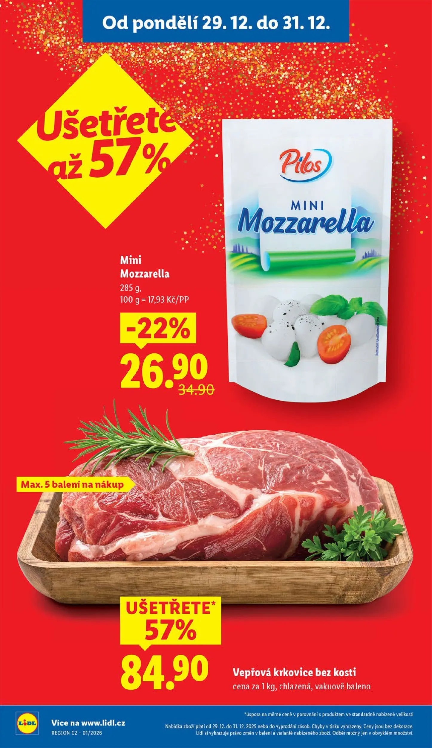 Lidl leták od 28.12.2025 - Nový akční leták | Strana: 4 | Produkty: Vepřová krkovice bez kosti, Krkovice bez kosti, Krkovice, Vepřová krkovice