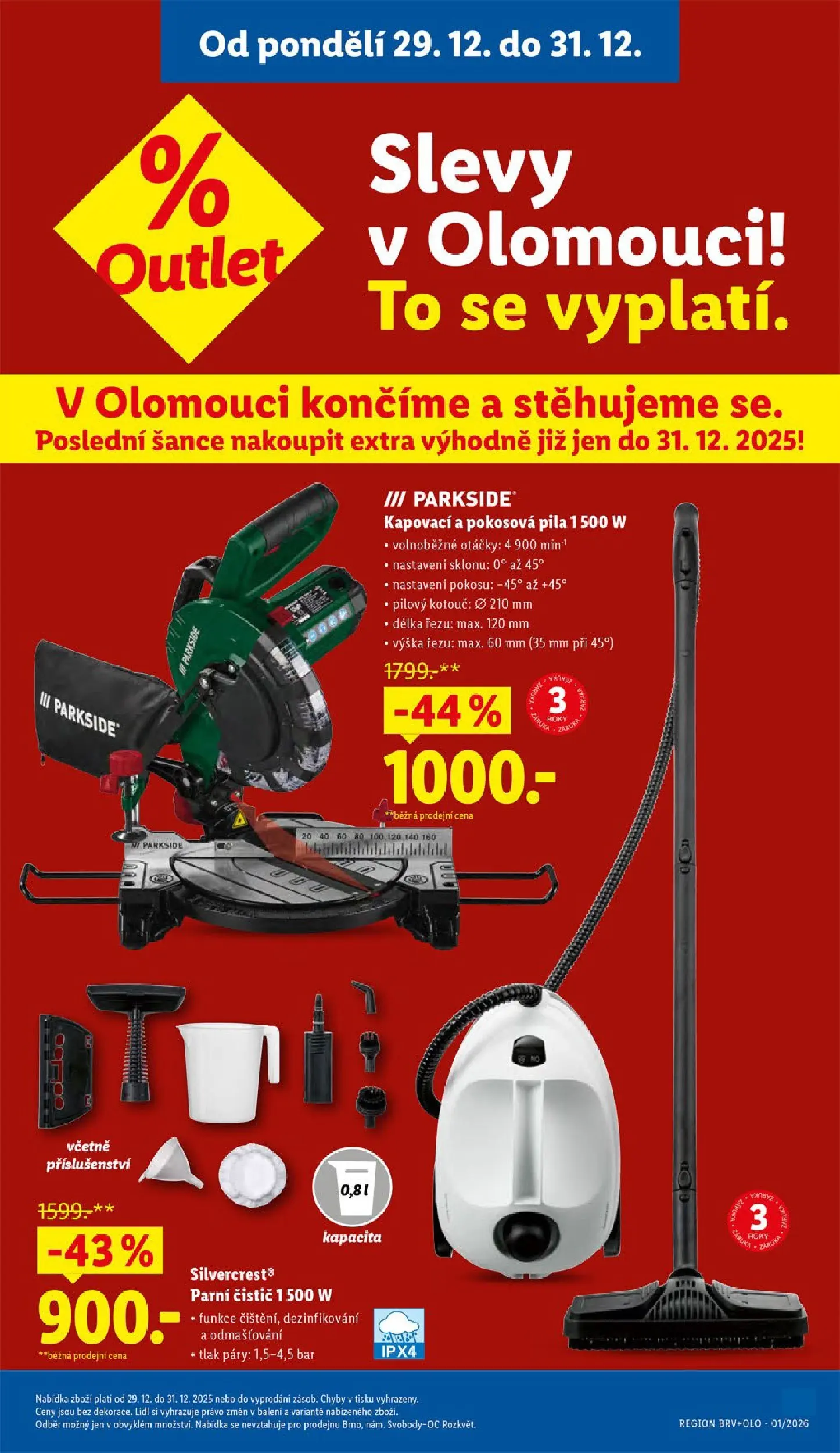 Lidl leták od 28.12.2025 - Nový akční leták | Strana: 7 | Produkty: Parkside, Pokosová pila, Parní čistič, Pila