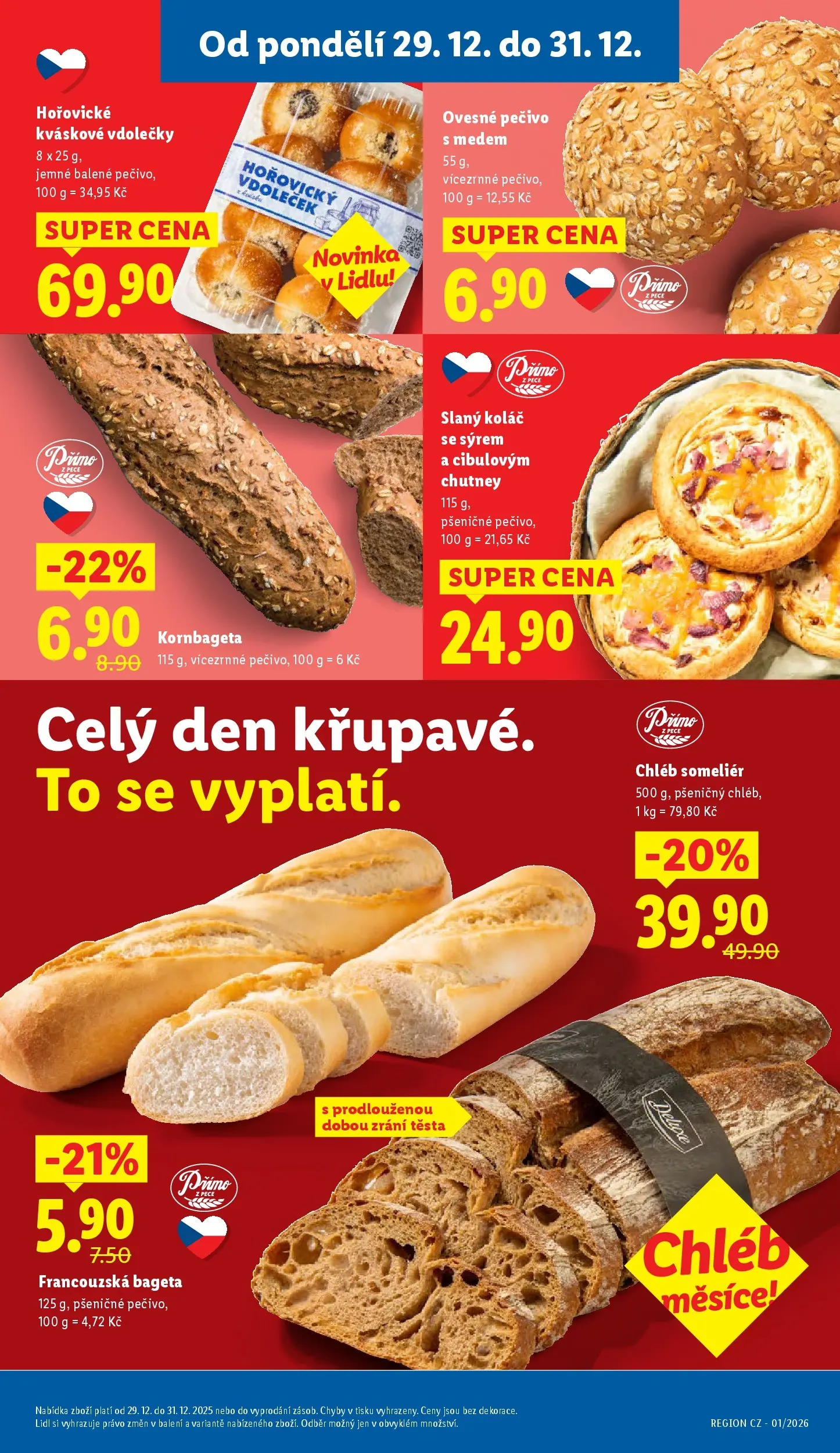 Lidl leták od 28.12.2025 - Nový akční leták | Strana: 11 | Produkty: Deluxe, Kornbageta, Pečivo, Bageta