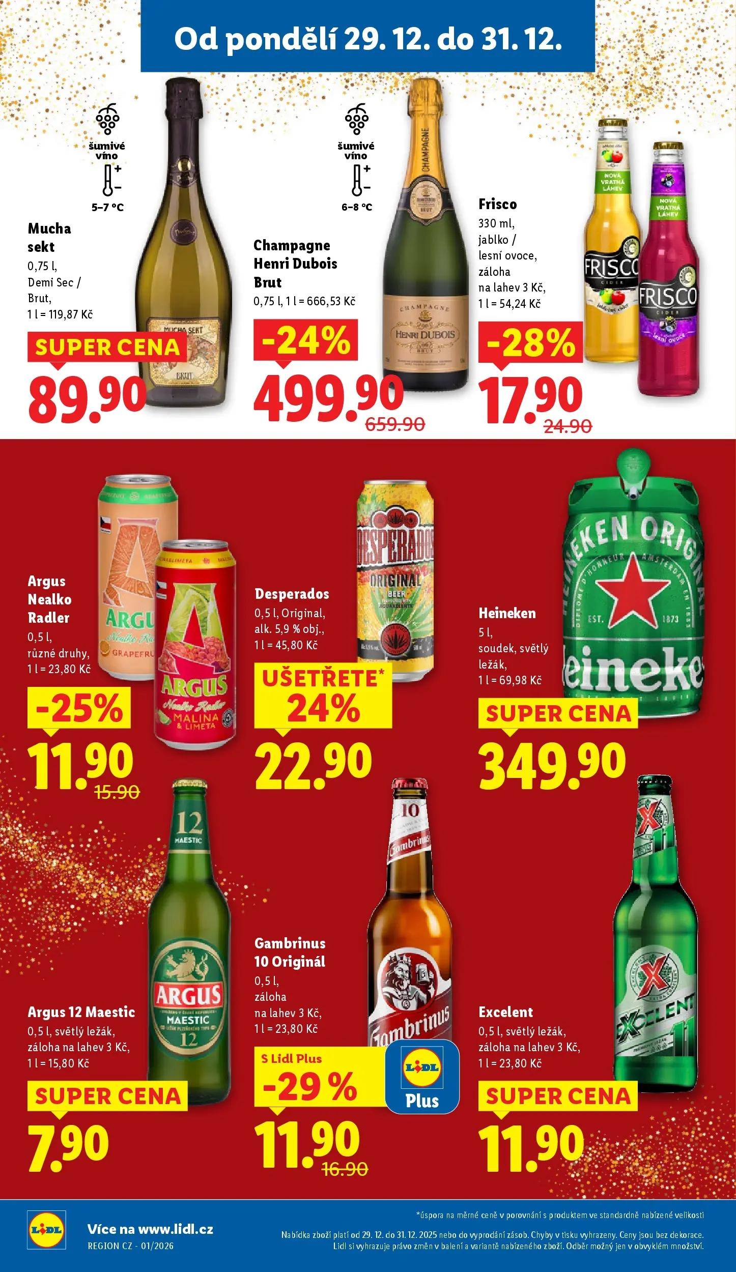 Lidl leták od 28.12.2025 - Nový akční leták | Strana: 20 | Produkty: Heineken, Šumivé víno, Desperados, Sekt