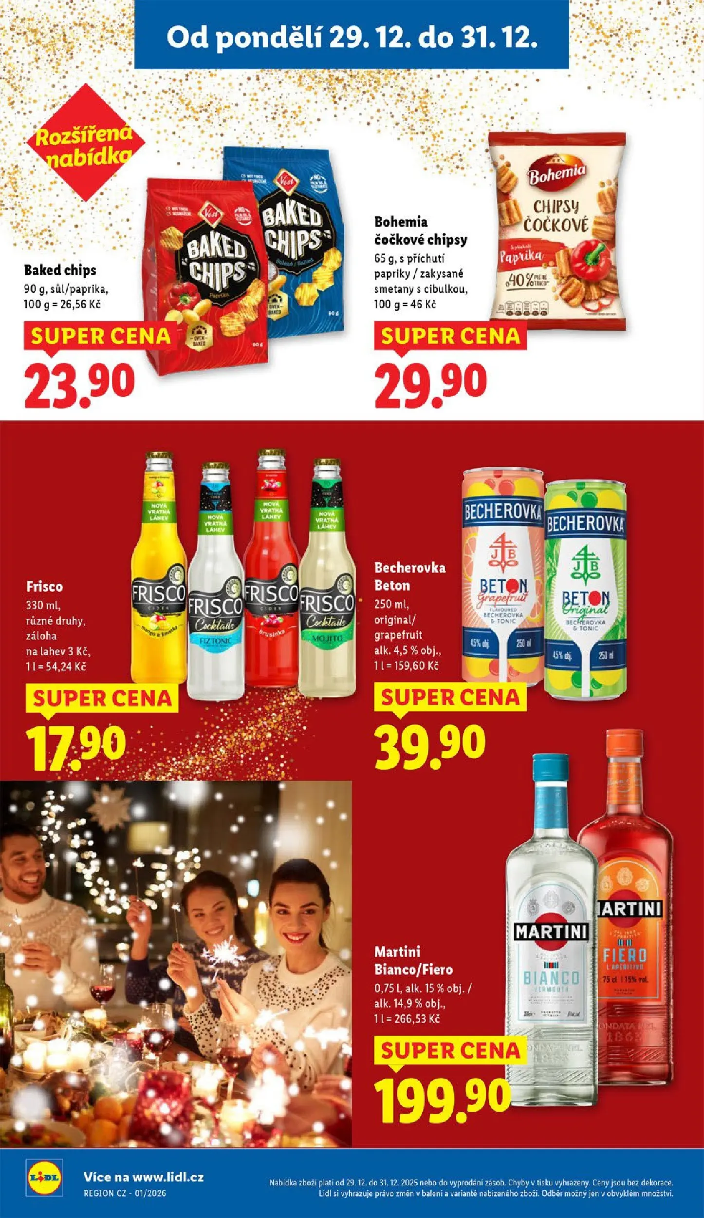Lidl leták od 28.12.2025 - Nový akční leták | Strana: 22 | Produkty: Cider, Tonic, Chipsy, Becherovka