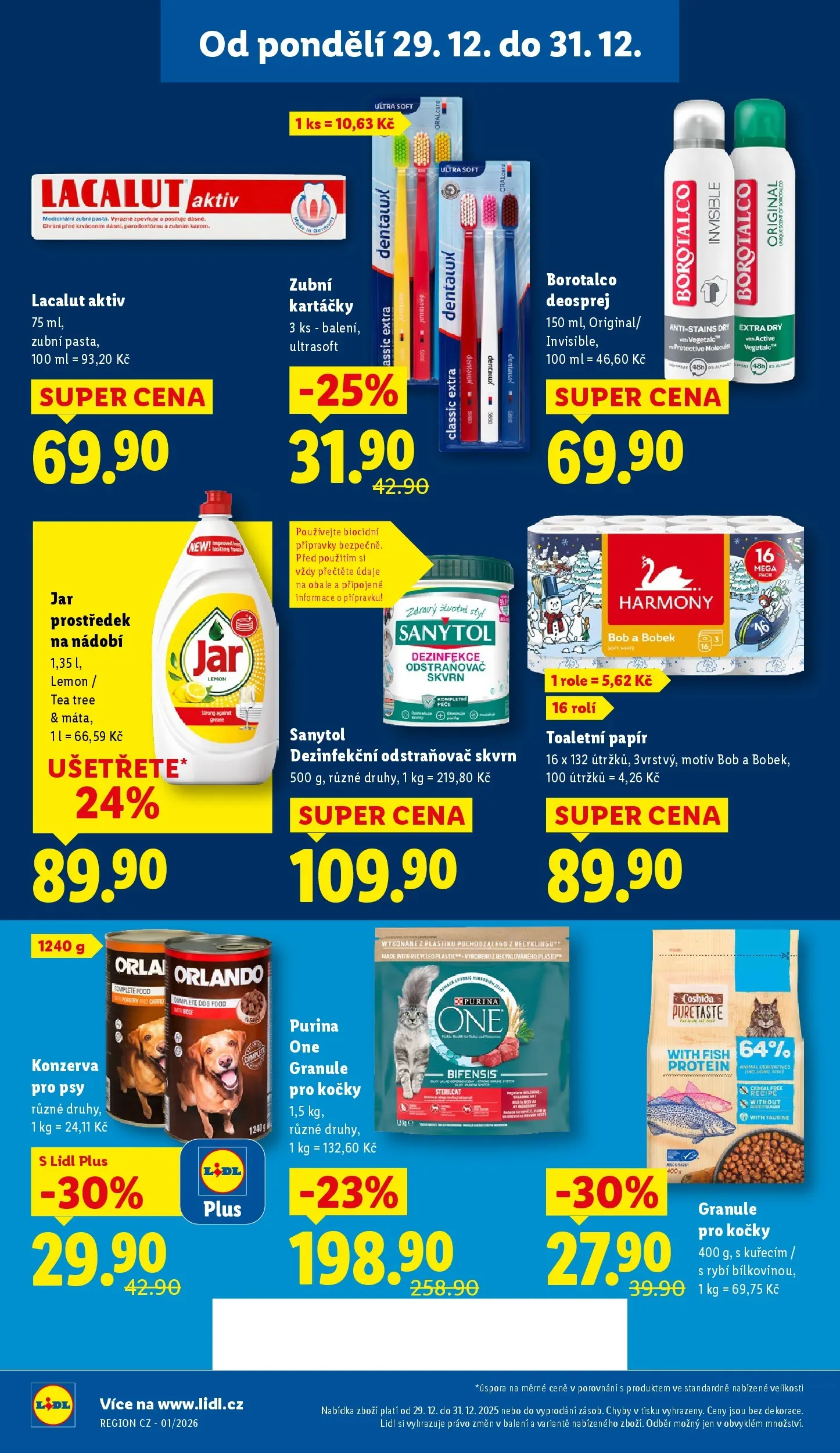 Lidl leták od 28.12.2025 - Nový akční leták | Strana: 28 | Produkty: Nádobí, Granule pro kočky, Konzerva pro psy, Protein