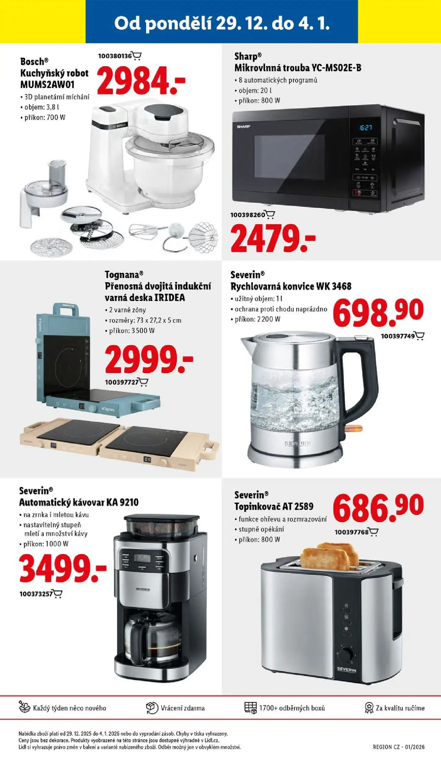 Lidl leták od 28.12.2025 - Nový akční leták | Strana: 31 | Produkty: Trouba, Varná deska, Kávovar, Topinkovač