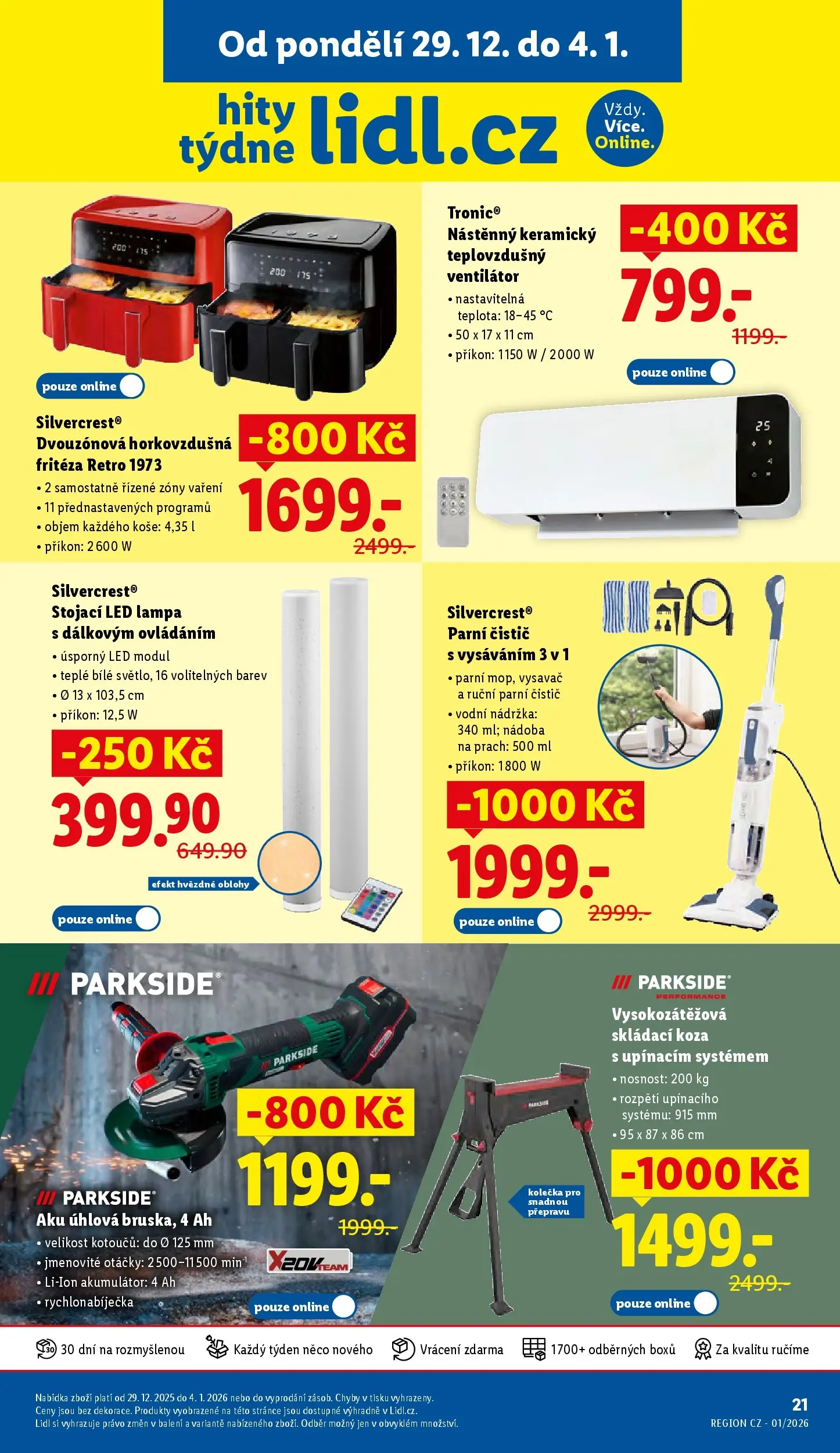 Lidl leták od 28.12.2025 - Nový akční leták | Strana: 32 | Produkty: LED lampa, Parkside, Stojací LED lampa, Lampa