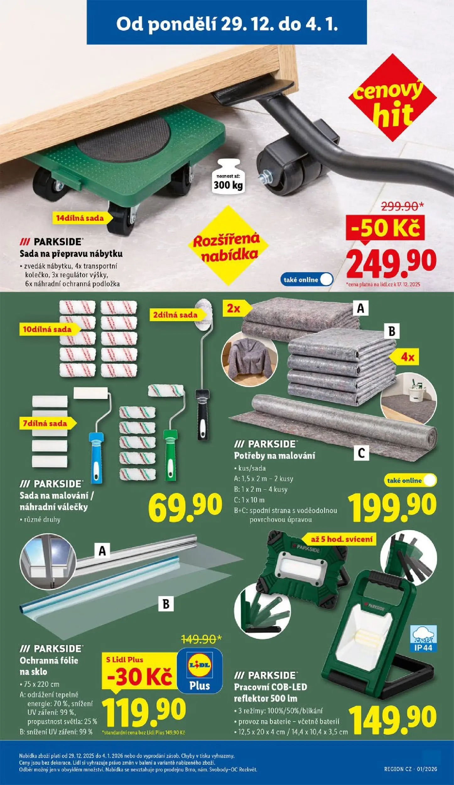 Lidl leták od 28.12.2025 - Nový akční leták | Strana: 37 | Produkty: Parkside, Fólie, Reflektor, Baterie
