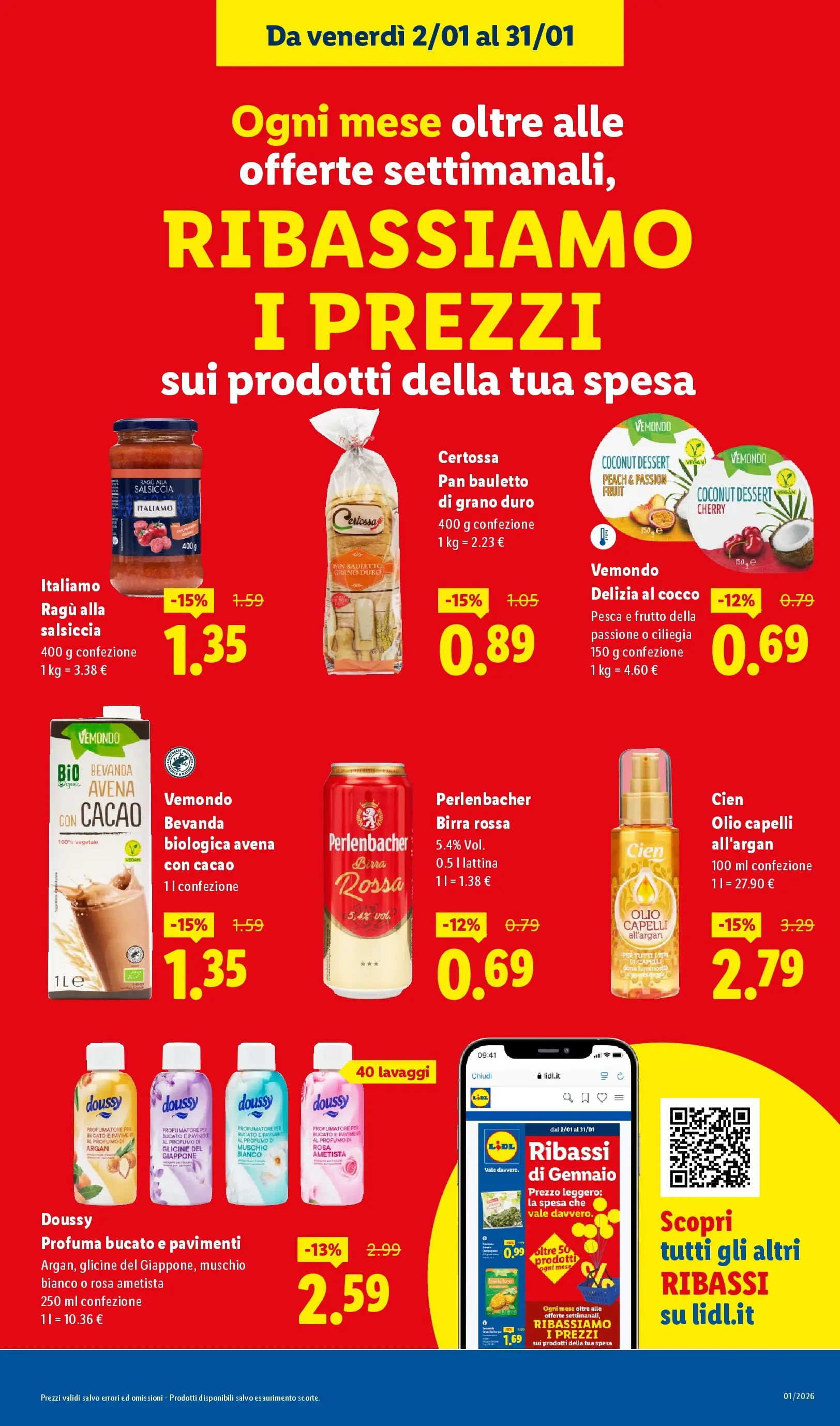 LIDL volantino della prossima settimana dal ﻿28/12/2025﻿ 📣 | Pagina: 19 | Prodotti: Olio, Pesca, Ragú, Cacao