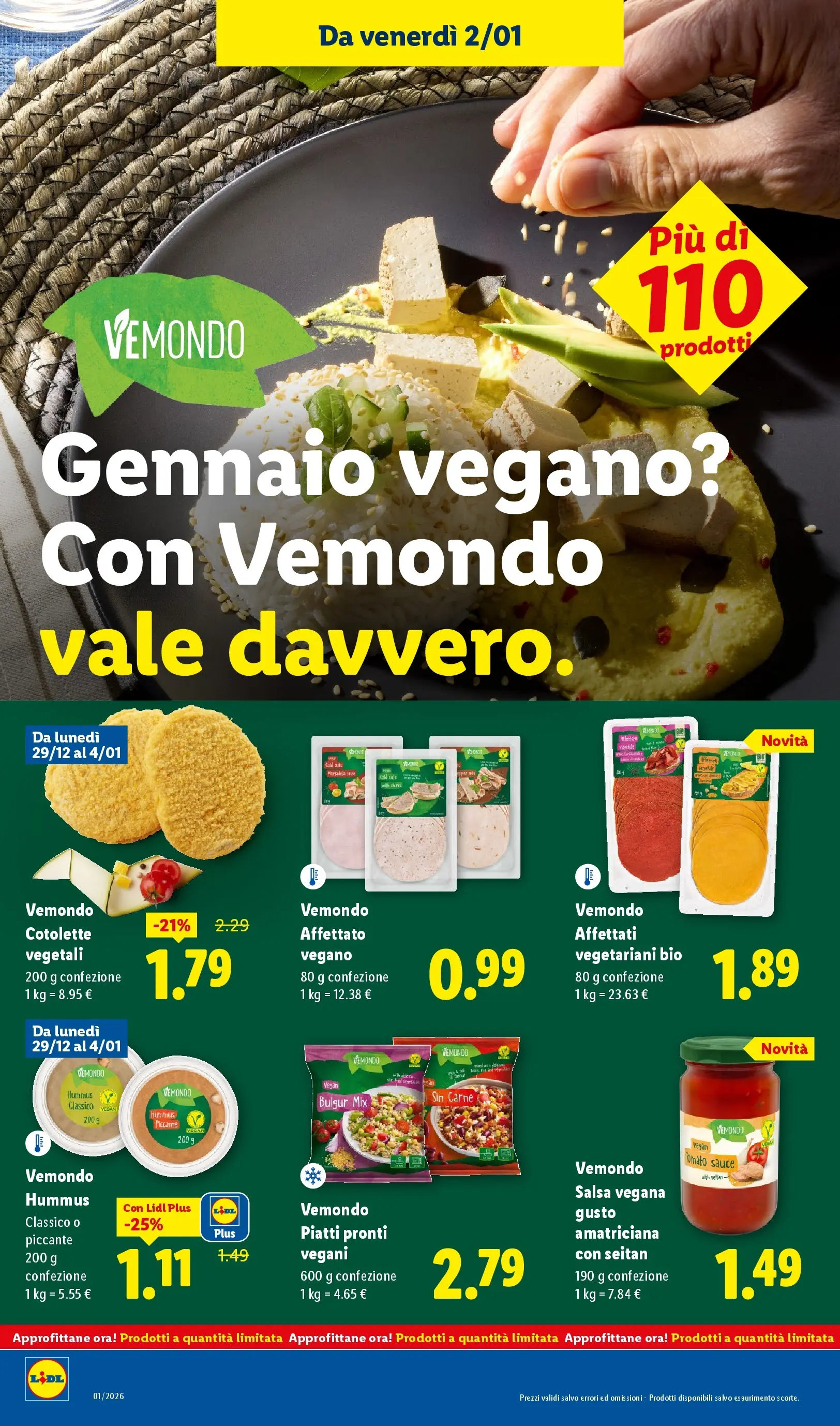 LIDL volantino della prossima settimana dal ﻿28/12/2025﻿ 📣 | Pagina: 22 | Prodotti: Salsa, Hummus, Seitan, Bulgur